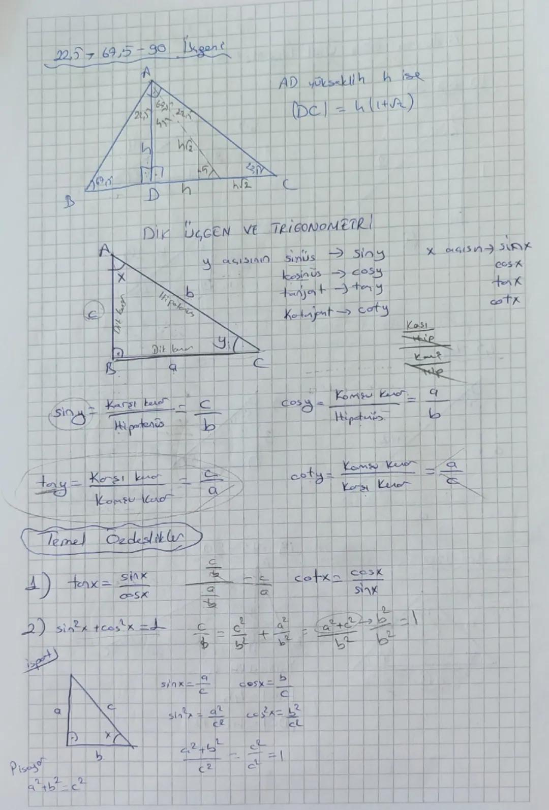DIK ÜÇGEN
A
b² = a²+c² Pisagar Bağıntısı
Dit kur
C
b
Hipoteriss
Dik keran
ÖKLID BAGINTISI
A
h²=p.k Öklid Bağıntısı
b
C
4
7:2
b
²= p (p+c)
Ba