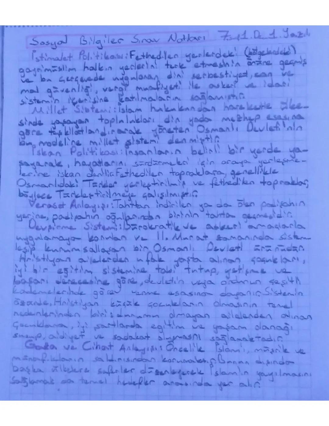 Sosyal Bilgiler Sınav Konuları