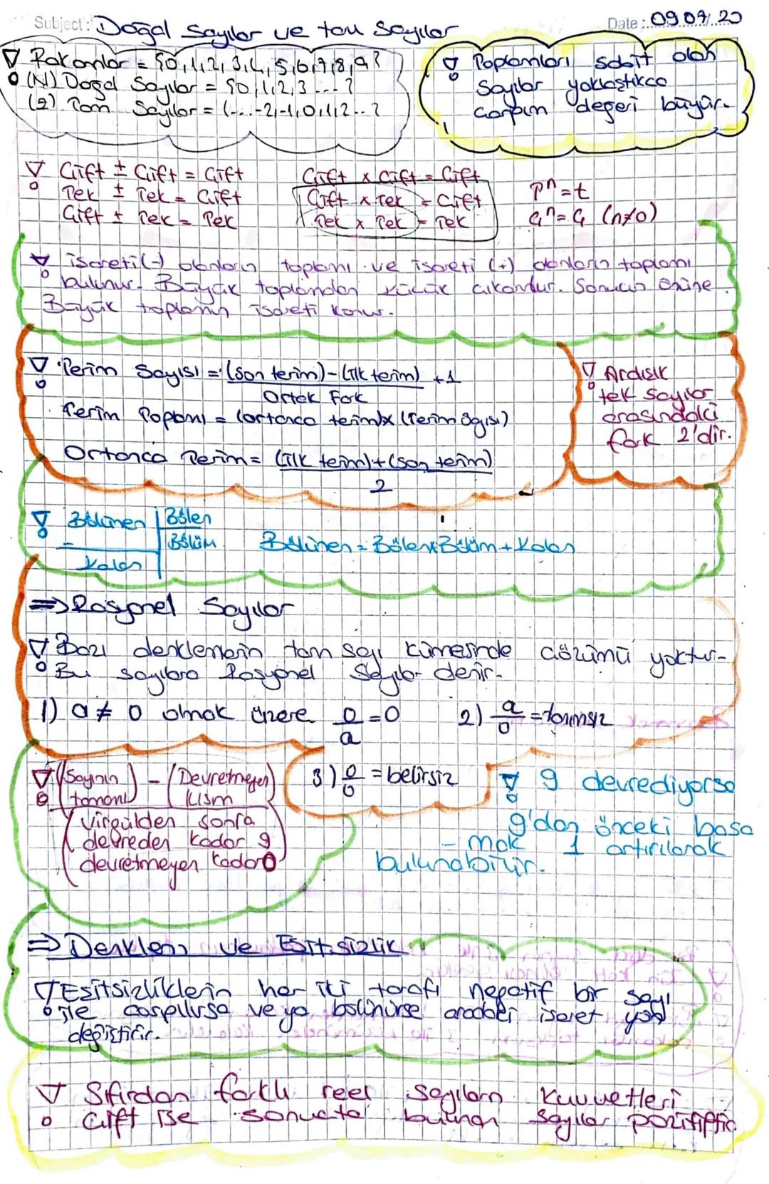 Sitect: Doğal Sayiler ve tou sayiler
Date: 0909 20

*   Pakanlar = $50,1,1,2,3,4,5,6,7,8,9$?
*   (N) Dogd Sayılar = $50,1,2,3...$?
*   (2). 