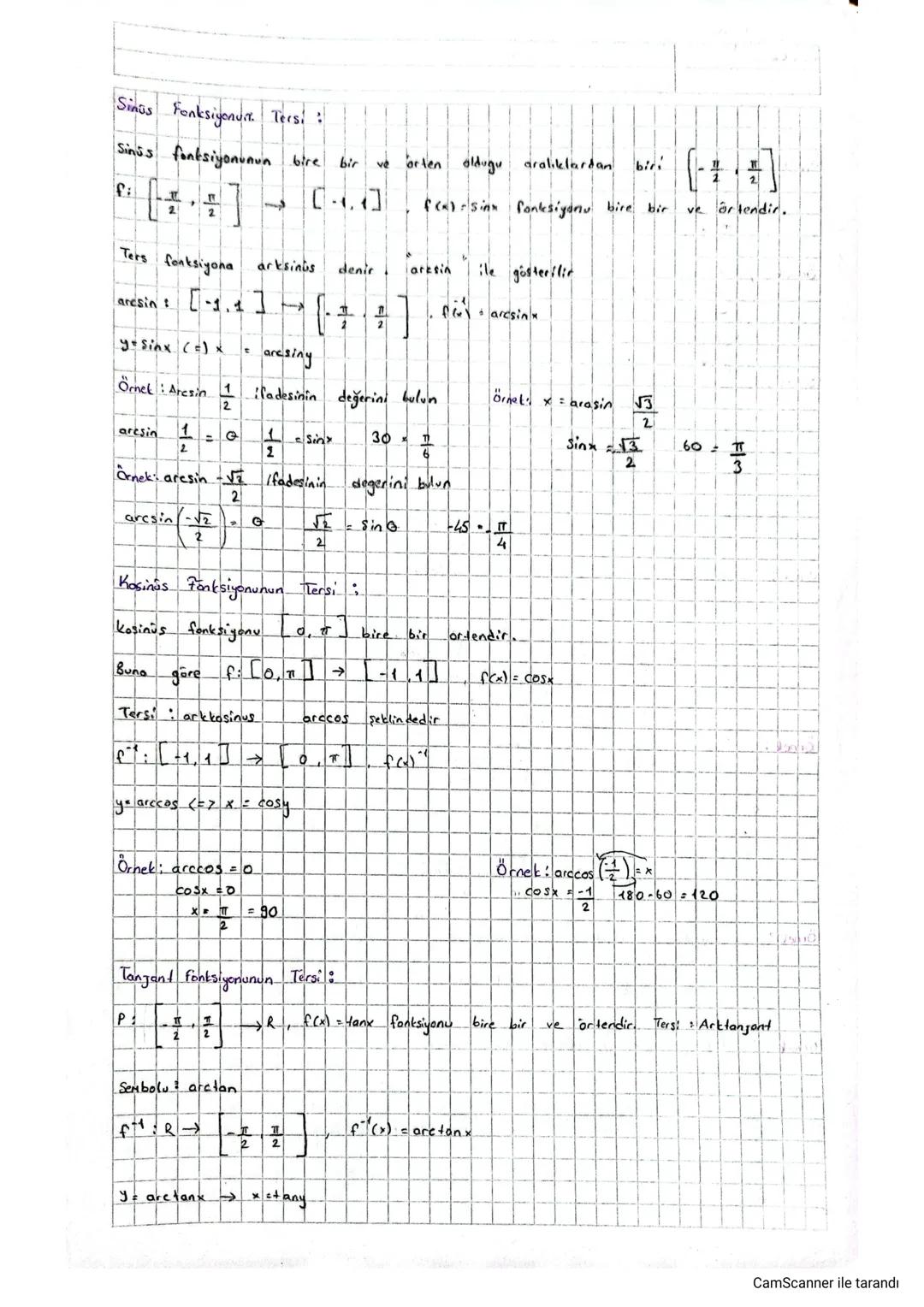 Sinus Fonksiyonur. Ters
Sinus fonksiyonunun bire
bir
ve orten
oldugu
aralıklardan
biri
f:
7
f(x) Sinx fonksiyonu bire bir
ve or tendir.
2
2
