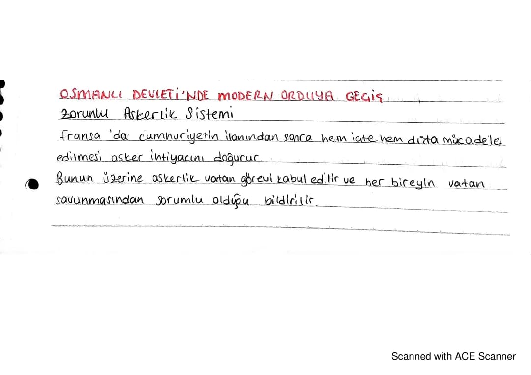 Osmanlı Devletinde modern orduya geçiş 11. Sınıf 