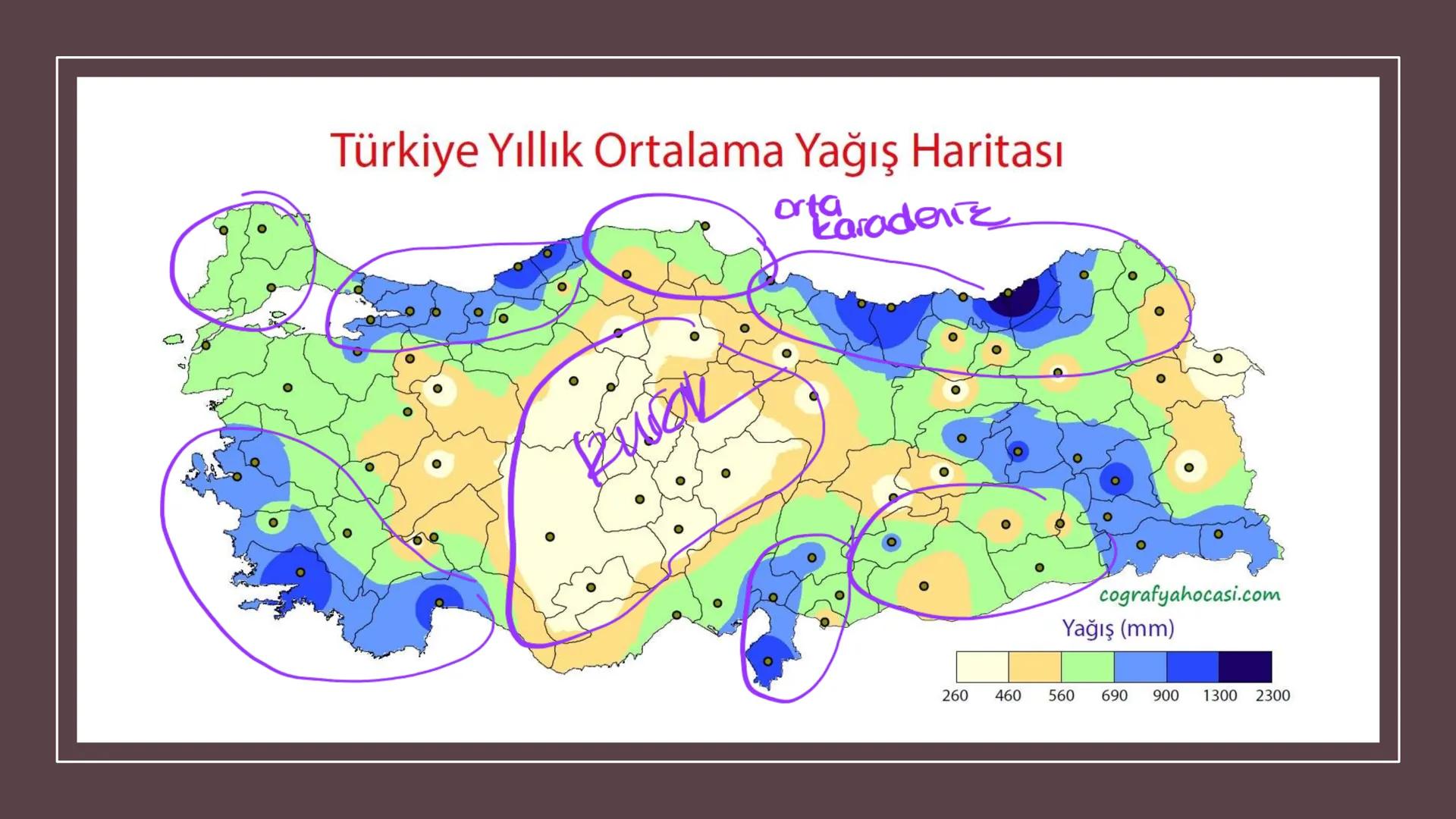 TÜRKİYE'NİN İKLİMİ İklim
Mutlak Konum
matematik
► Akdeniz İklimi görülür.
► Batı rüzgarları görülür.
‣ Cephe yağışları etkilidir.
Dört mevsi