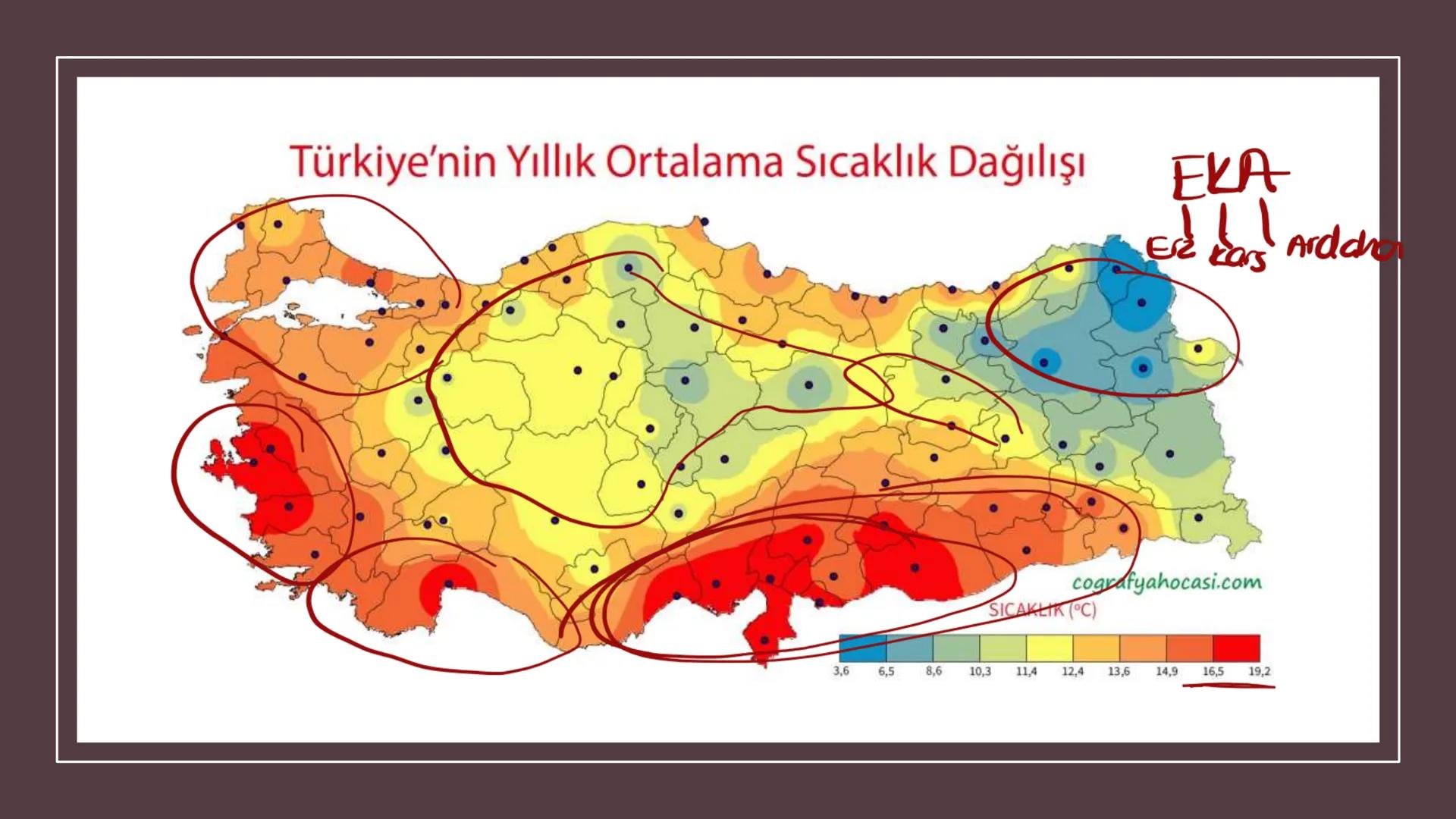 TÜRKİYE'NİN İKLİMİ İklim
Mutlak Konum
matematik
► Akdeniz İklimi görülür.
► Batı rüzgarları görülür.
‣ Cephe yağışları etkilidir.
Dört mevsi