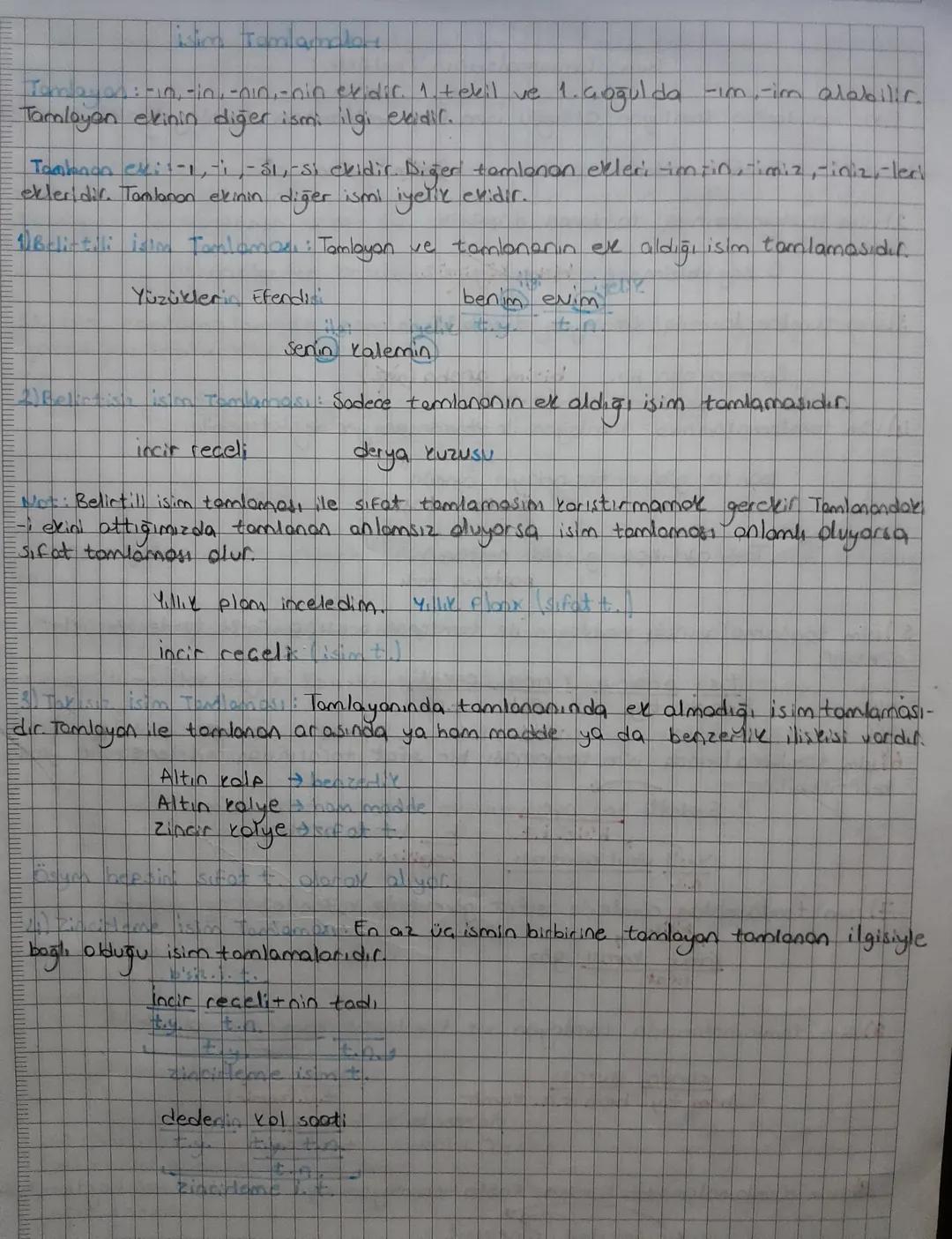 Tision Tamlan
Tamlayan: -10, -101-010,-nin evidir. 1. tekil ve 1.
Tamlayan ekinin diğer ismi ilgi ekidir.
Cogulda
-im-im alabilir.
Tanknon e