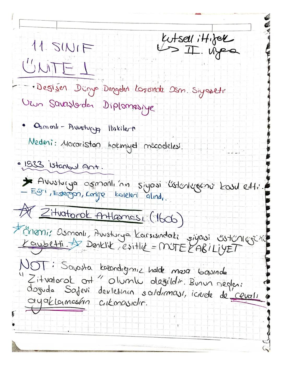 11. Sınıf Tarih: Osmanlı Devleti ve Değişen Dünya Dengeleri