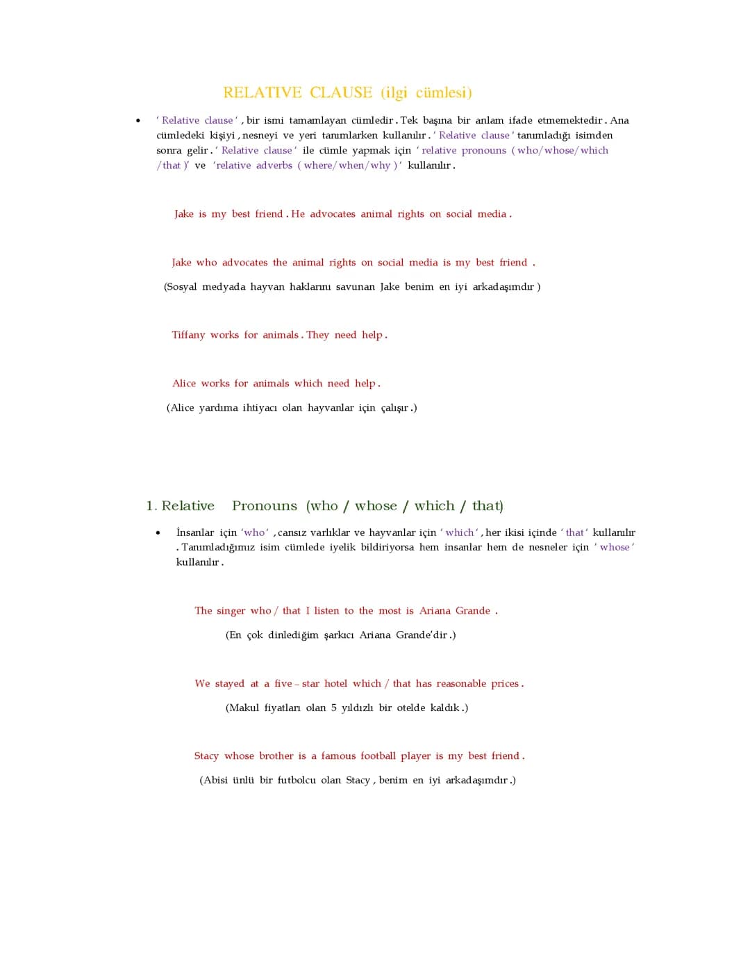 RELATIVE  CLAUSE , DEFINING  RELATIVE  CLAUSE , NON - DEFINING  RELATIVE  CLAUSE 