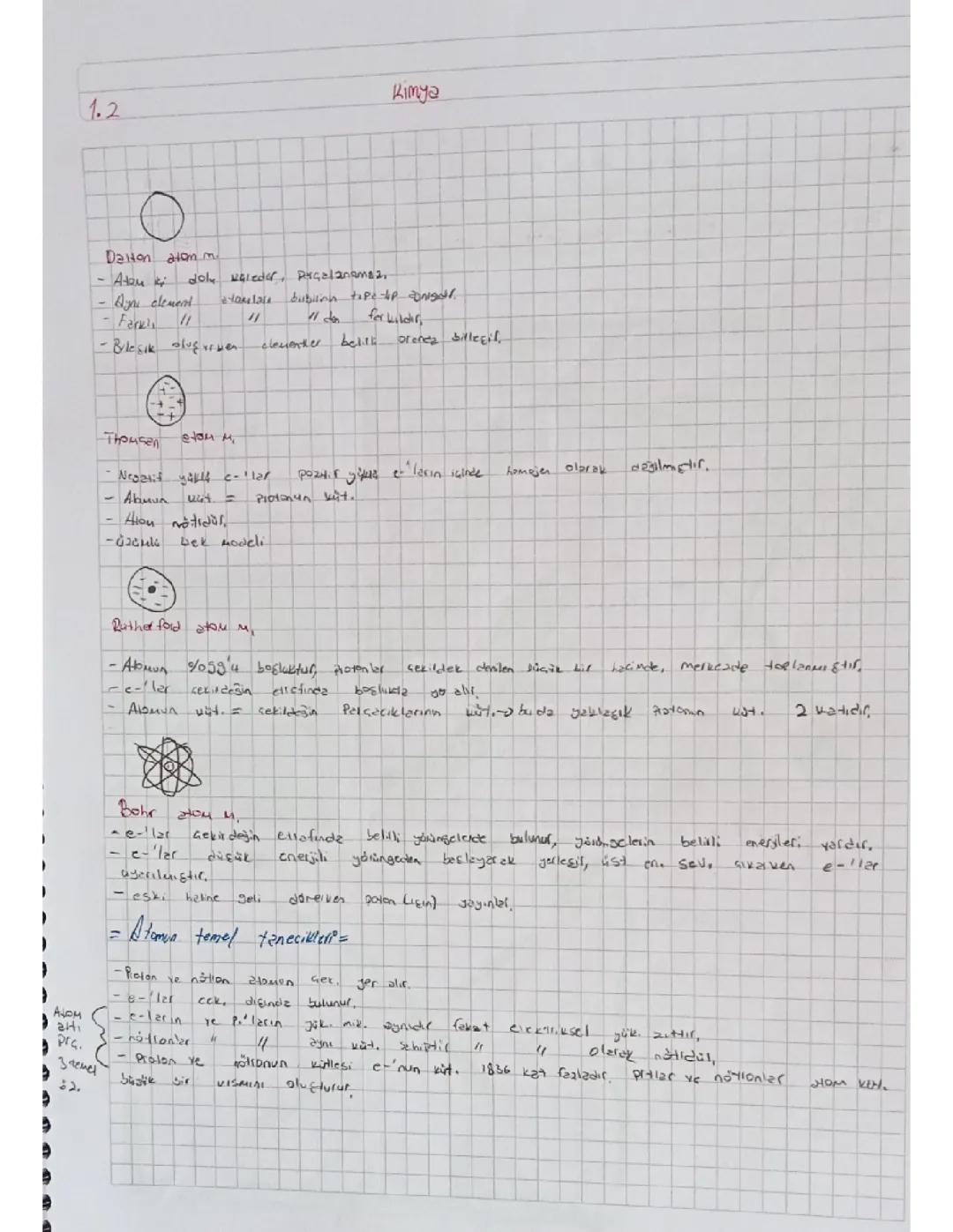 Kimya 9. Sınıf yeni müfredat ders özeti 