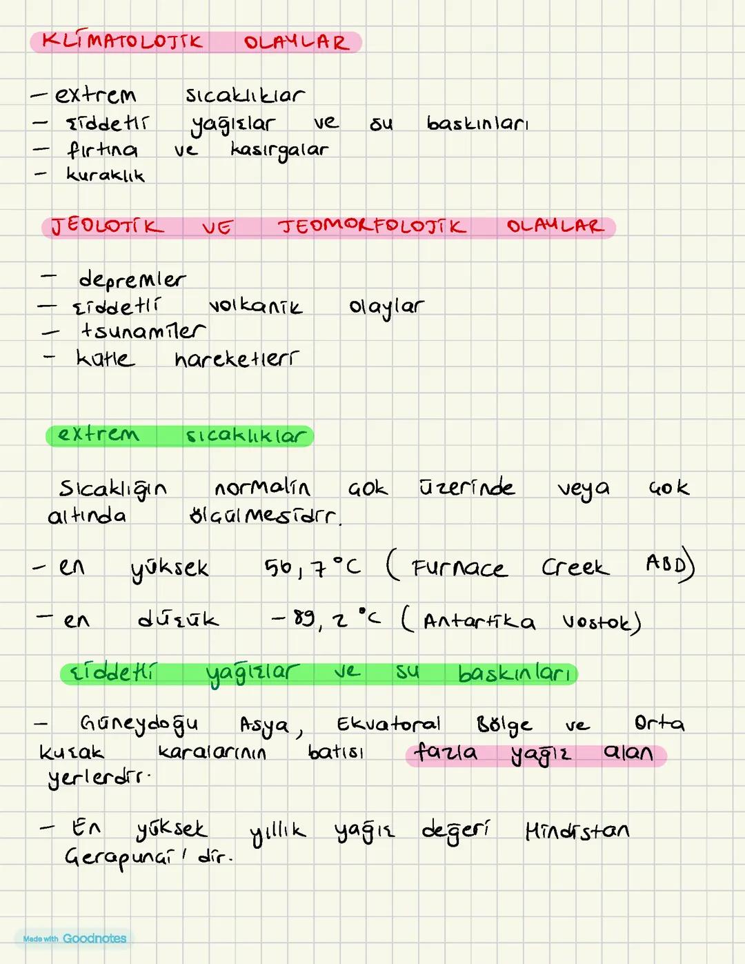 extrem doğa olayları