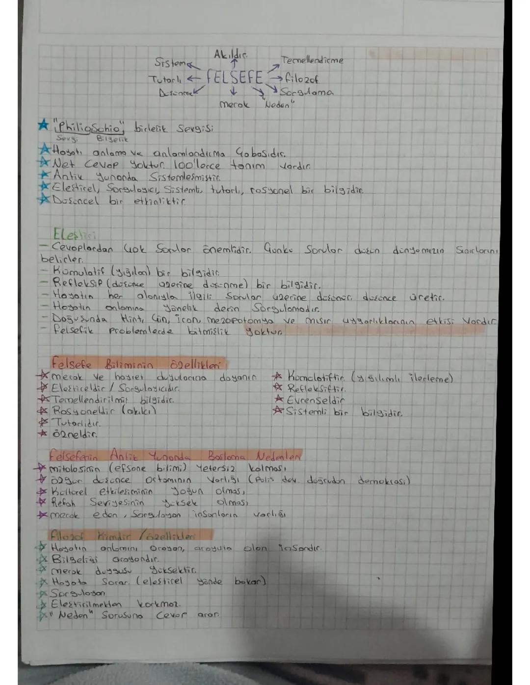 felsefe 1.unite