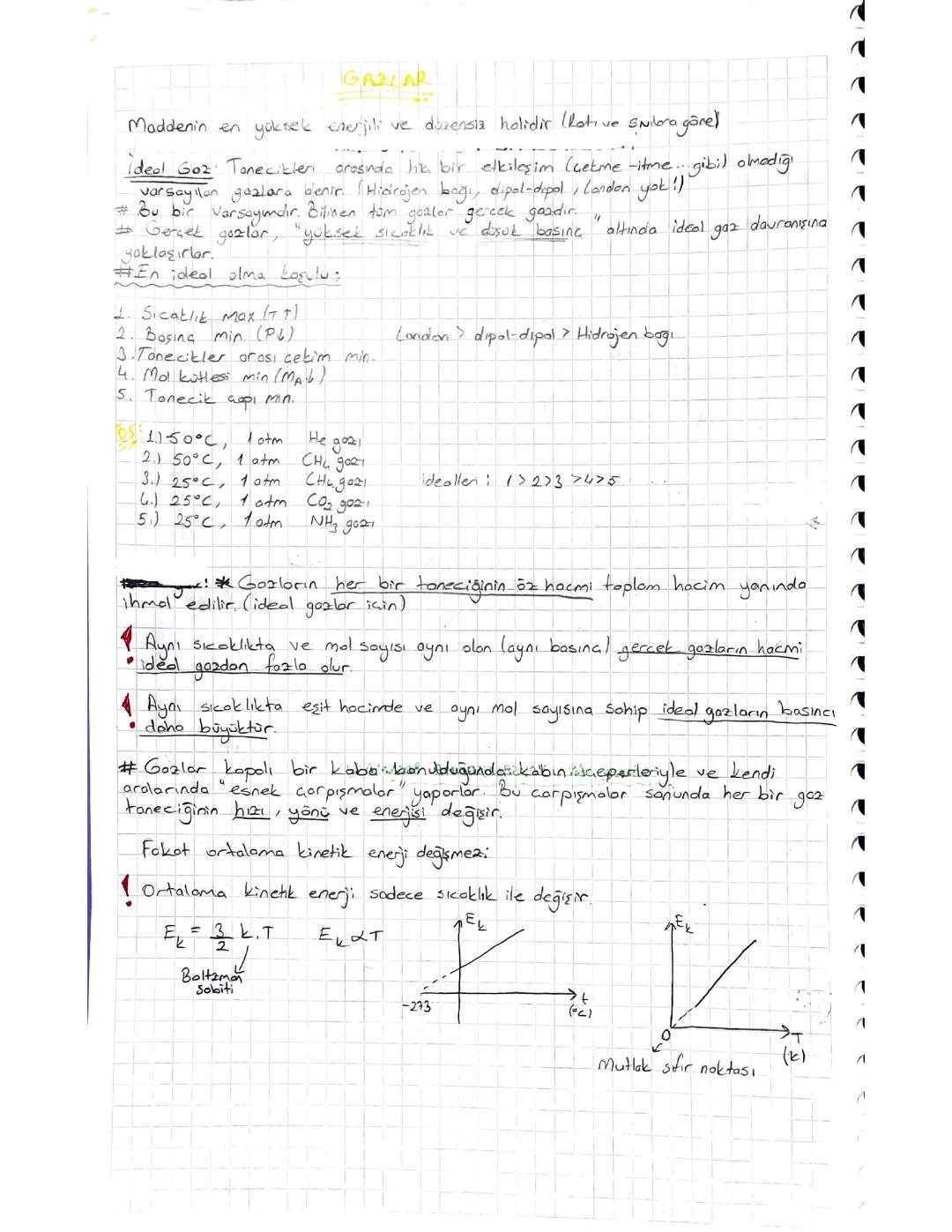 11. Sınıf Gazlar Konu Anlatımı