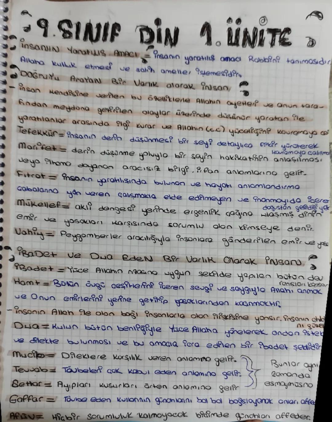 # 9.SINIF DİN 1. ÜNİTE

insansın YaratiLIS AMACI.
insanın yaratılış amacı Rabbini tanımasıdır
Allaha kullık etmesi ve salih amelle, istemesi