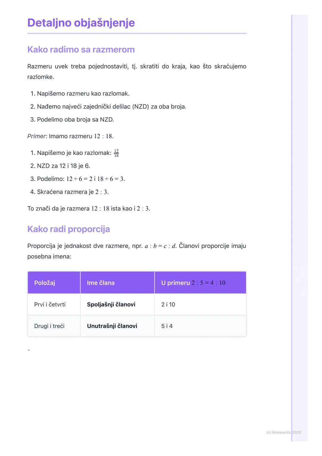# Razmera i proporcija

Uvod u razmeru i proporciju

Razmera i proporcija nam pomažu da upoređujemo količine i rešavamo
probleme u svakodnev