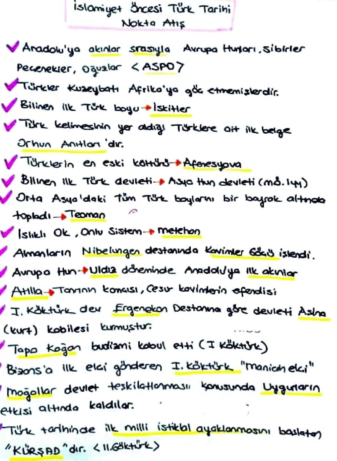 islamiyet öncesi Türk Tarihi
Nokta Atış
Aradow'ya akınlar sırasıyla Avrupa Hunları, Sibirler
Peçenekler, Oğuzlar <ASPO>
Türkler Kuzeybatı Af