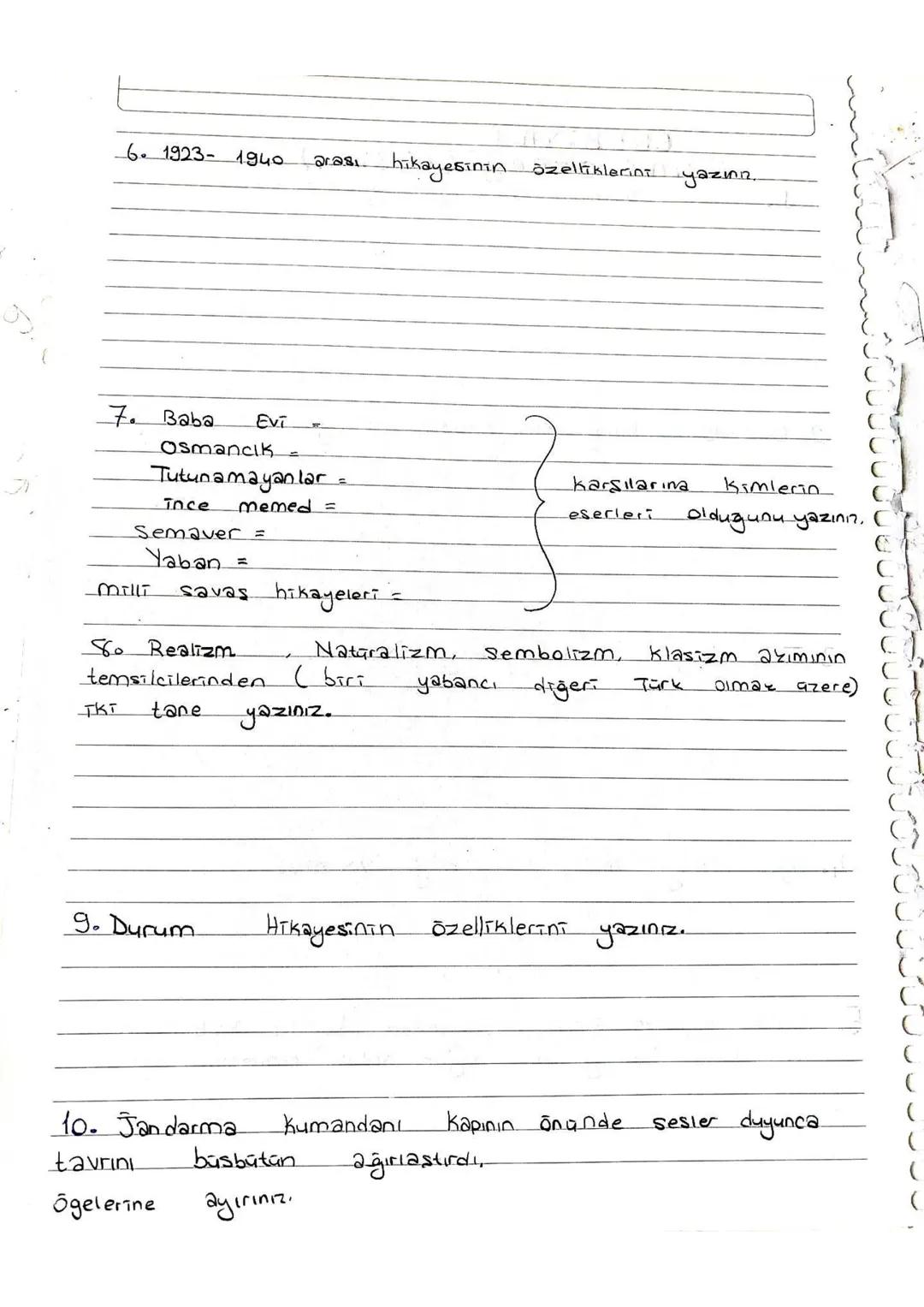 Türk Dili ve Edebiyatı Sınav Örneği