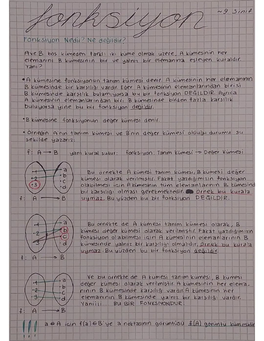 Fonksiyonlar | 9. Sınıf | Matematik