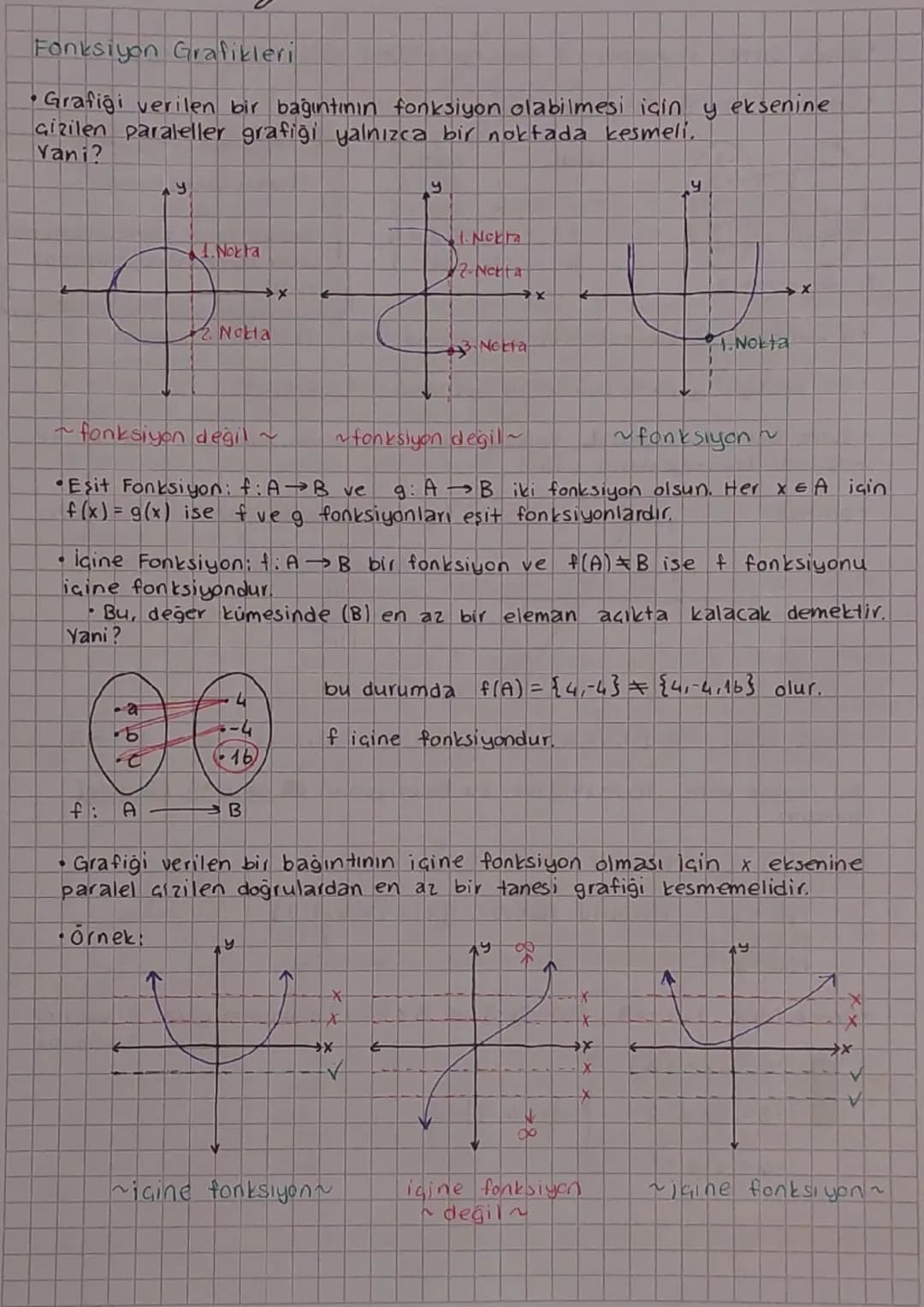fonksiyon
Fonksiyon Nedir? Ne değildir?
9. Sinit
Ave B bos kümeden farklı iki küme olmak üzere, A kümesinin her
elemanını B kümesinin bir ve