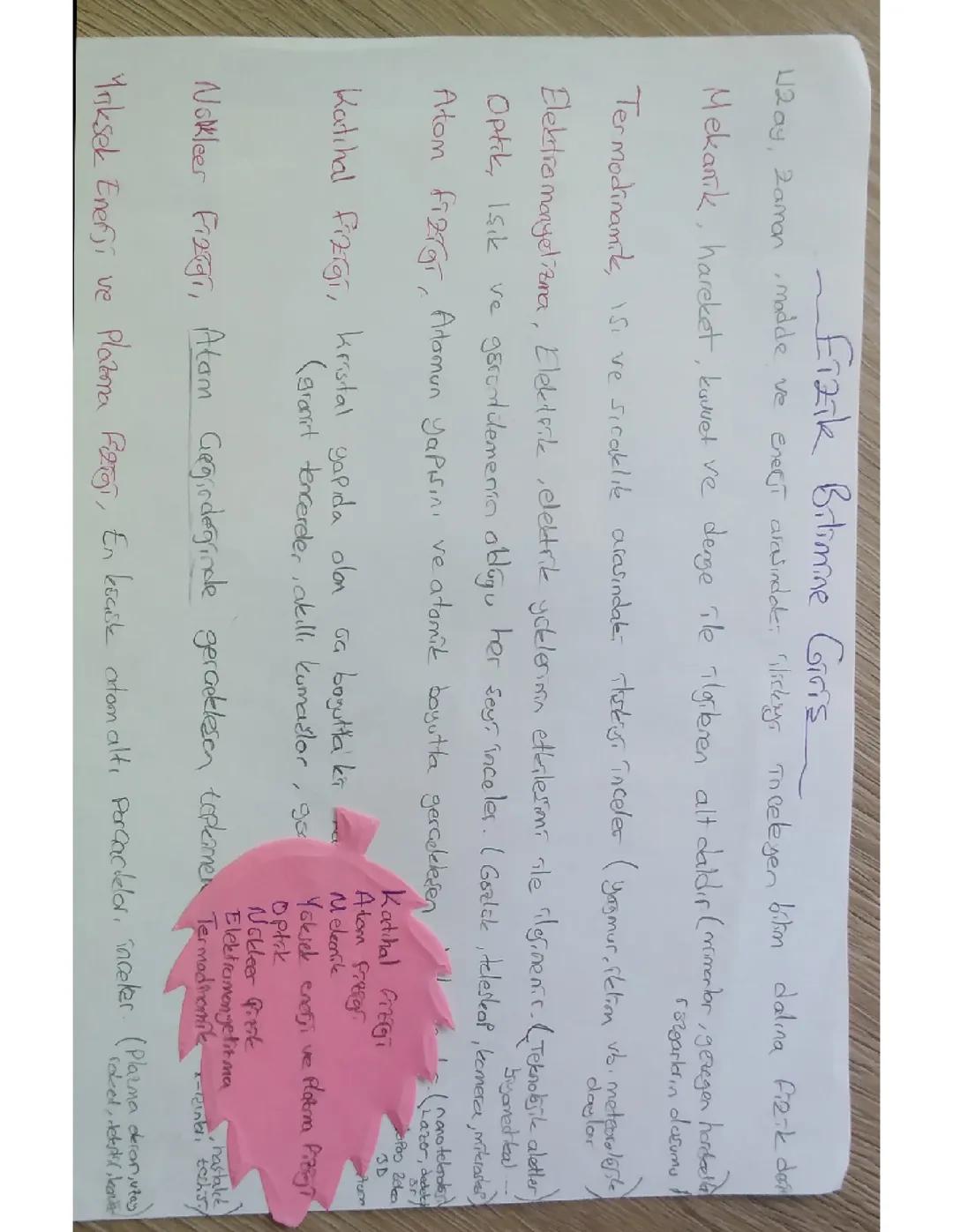 TYT Fizik: Giriş ve Maddenin Özellikleri Notları