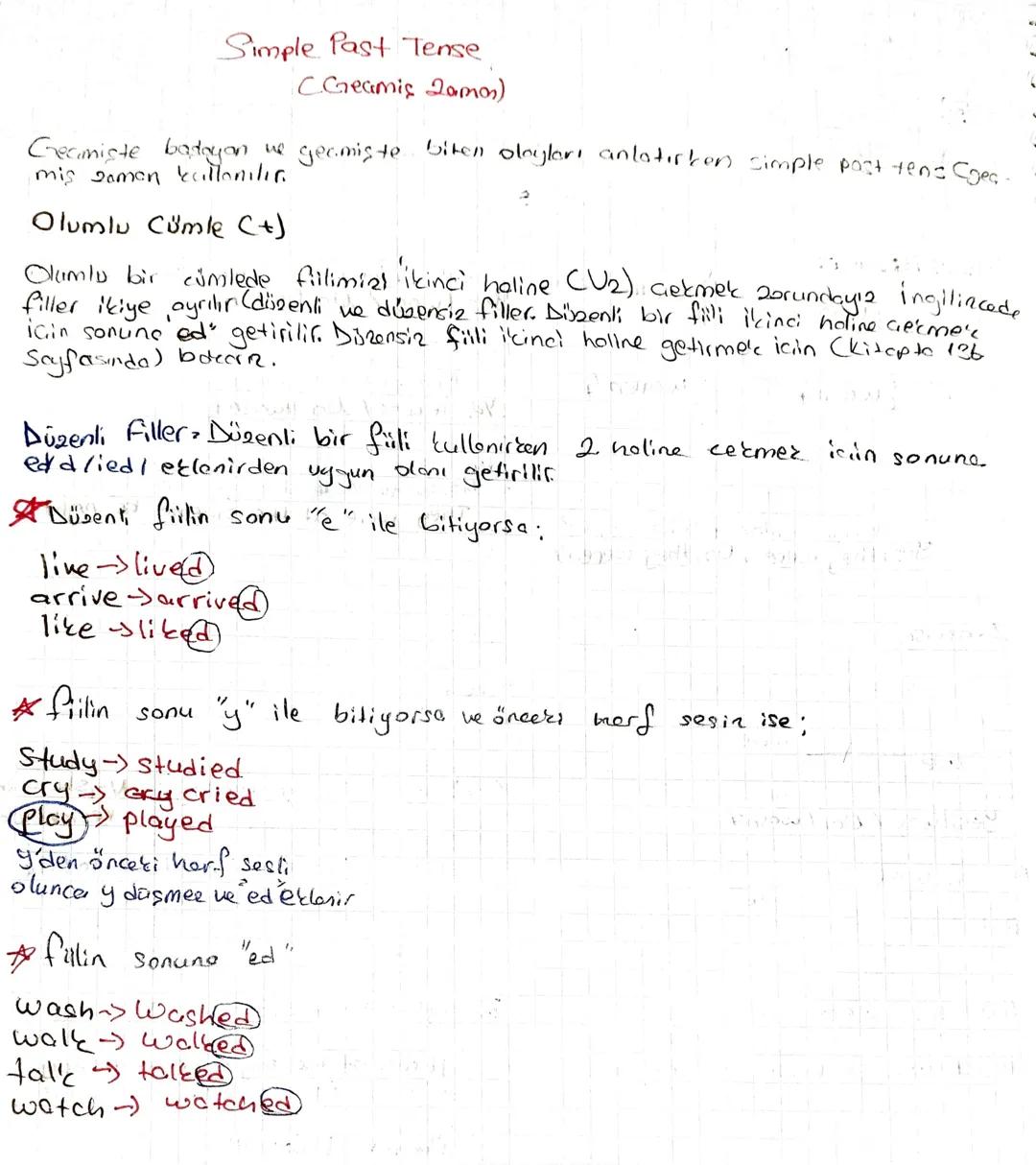 Simple Past Tense
CGeamis 2amos)
Gecimiste badayon we geamiste biten olayları anlatırken simple past tens (ges-
mis saman keciltonilia
Oluml