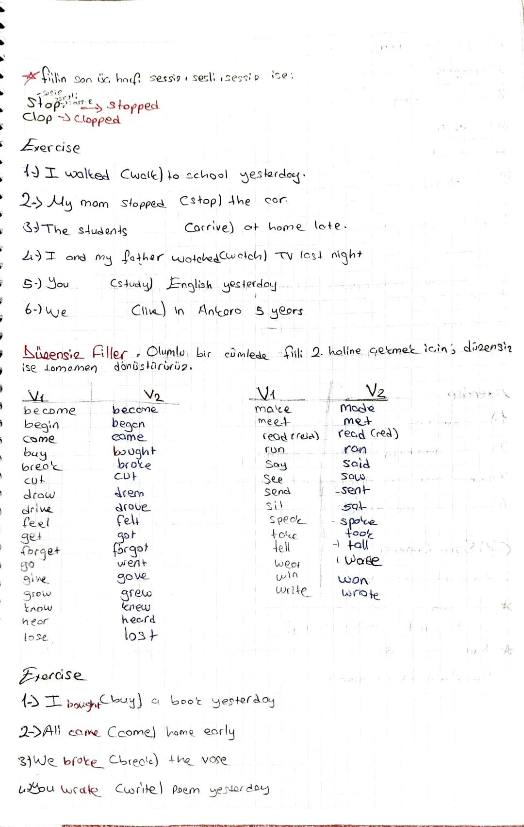 Simple Past Tense
CGeamis 2amos)
Gecimiste badayon we geamiste biten olayları anlatırken simple past tens (ges-
mis saman keciltonilia
Oluml