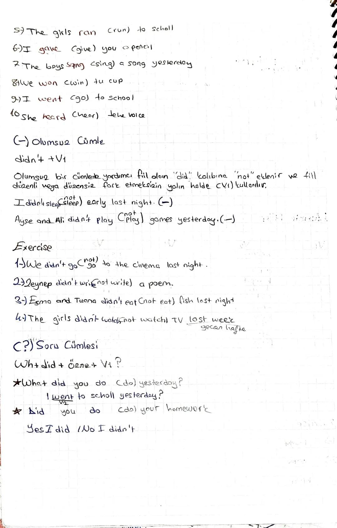 Simple Past Tense
CGeamis 2amos)
Gecimiste badayon we geamiste biten olayları anlatırken simple past tens (ges-
mis saman keciltonilia
Oluml
