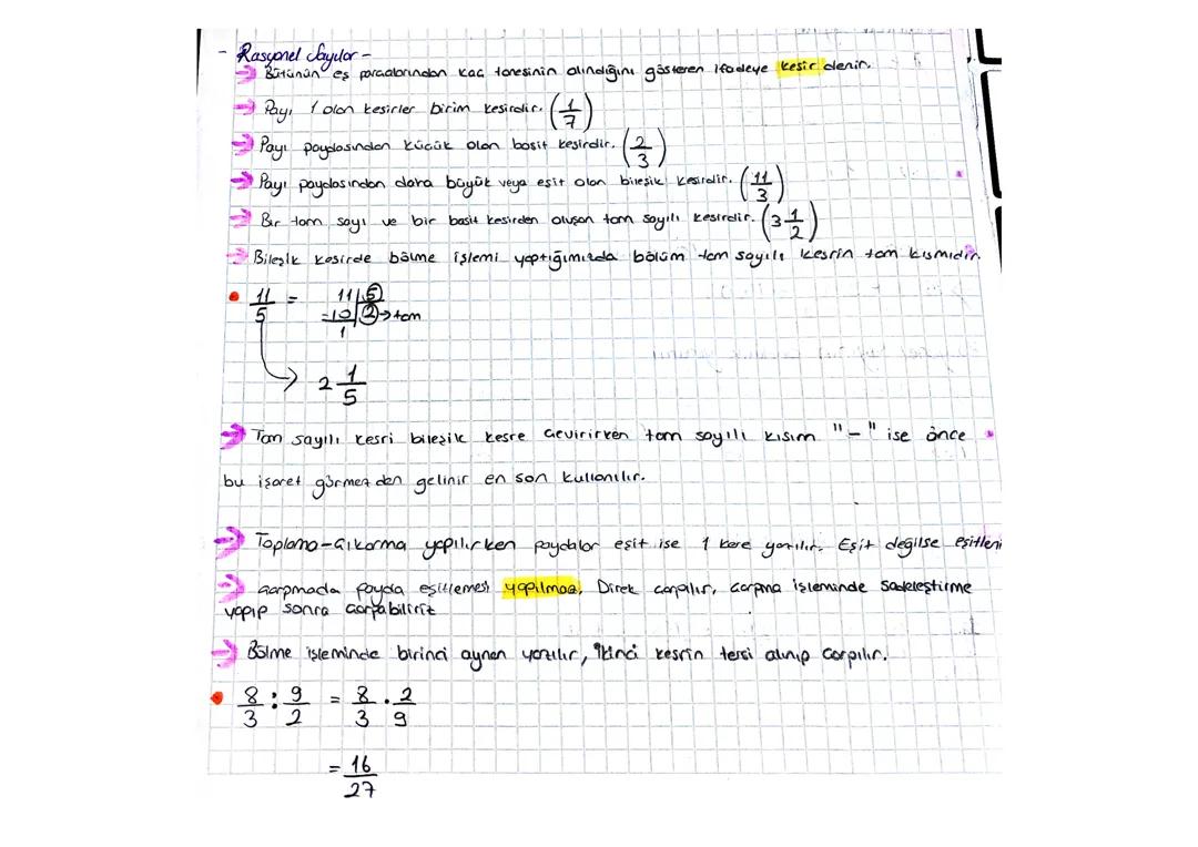 Rasyonel ve Ondalık Sayıların Çevrilmesi: Kolay Anlatım
