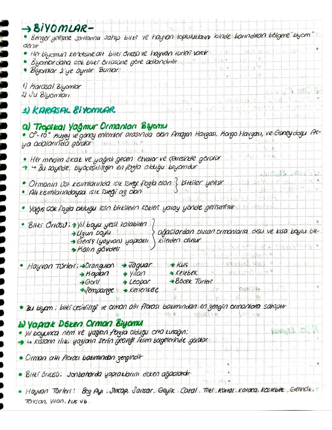 Coğrafya Biyomlar Konu Anlatımı