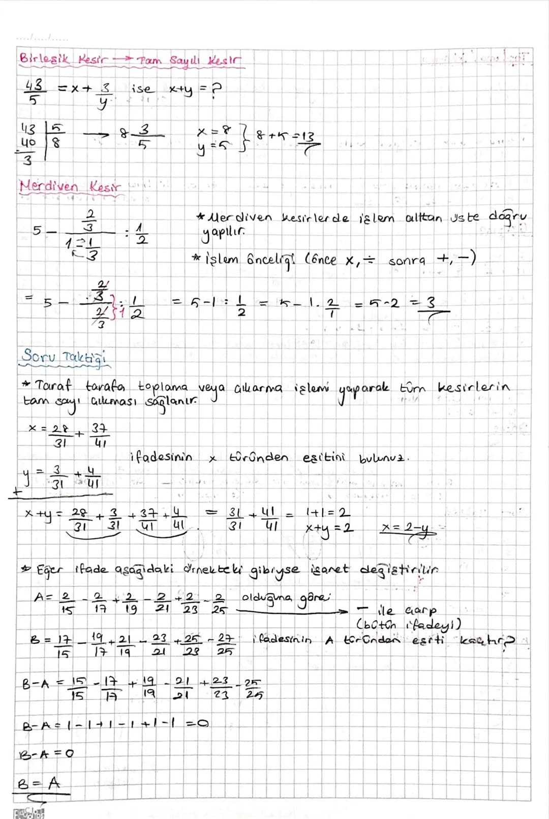 RASYONEL SAYILAR
• Rasyonel sayılar kümesi,
Q = { a } a, b € Z ve
apay
b
Esitlik
с
kesir çizgisi
payda
670 şeklinde tanımlanır.
O
О
b d
EQ a