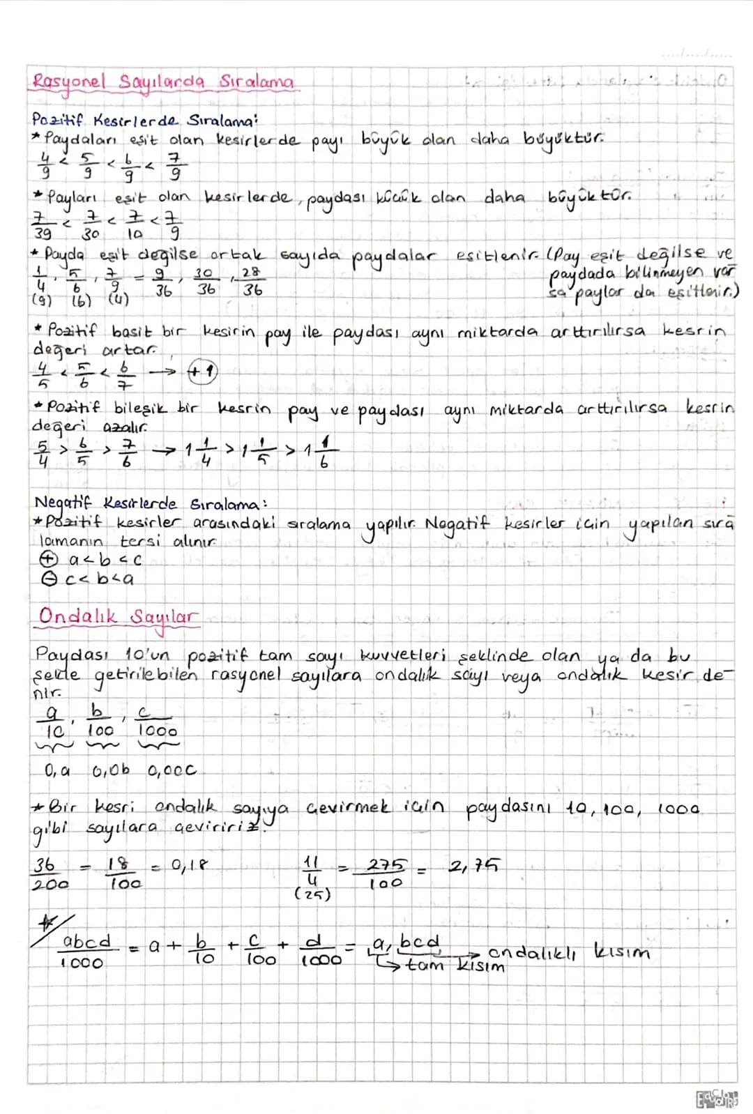 RASYONEL SAYILAR
• Rasyonel sayılar kümesi,
Q = { a } a, b € Z ve
apay
b
Esitlik
с
kesir çizgisi
payda
670 şeklinde tanımlanır.
O
О
b d
EQ a