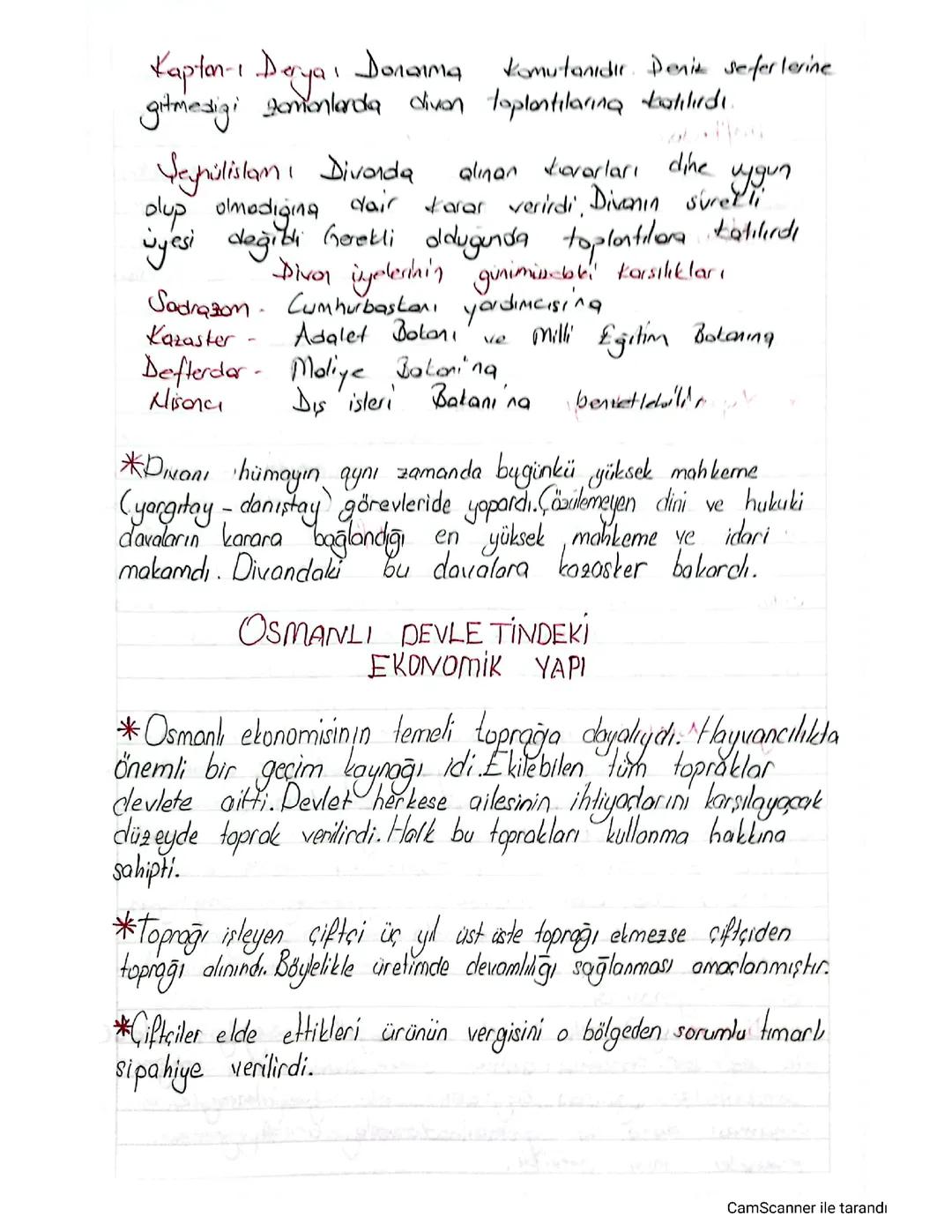 Osmanlı Devleti'nde Ekonomi Kısaca - 9. Sınıf Tarih 1. Ünite Özet PDF