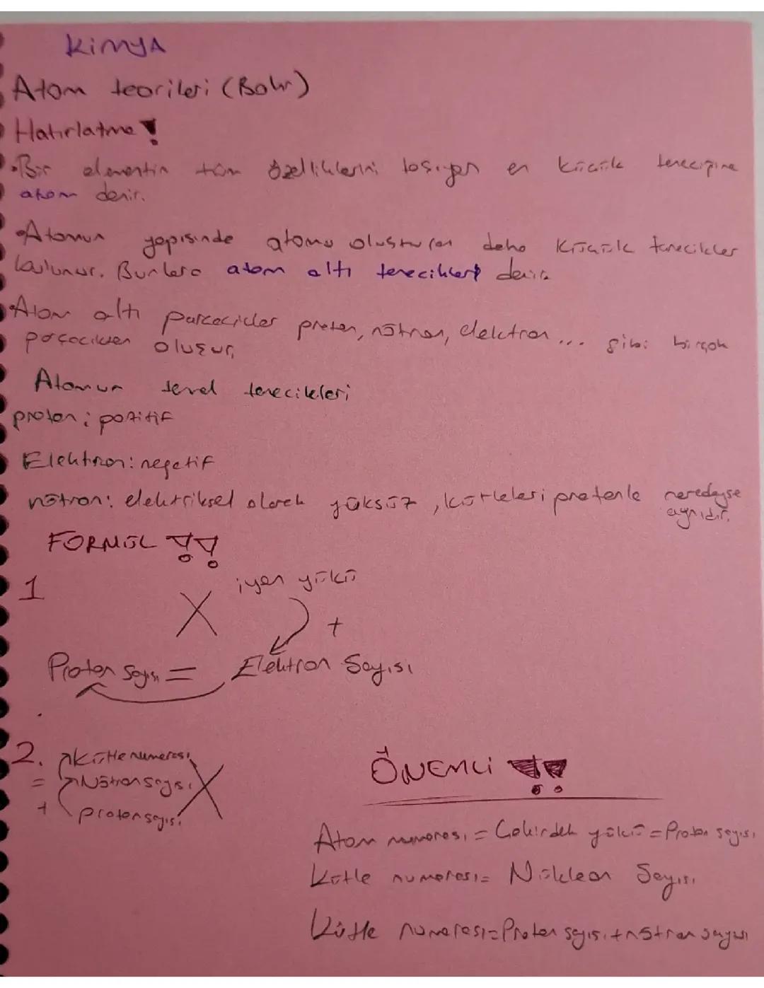 9. Sınıf kimya ders notları #kimya #ders notları 