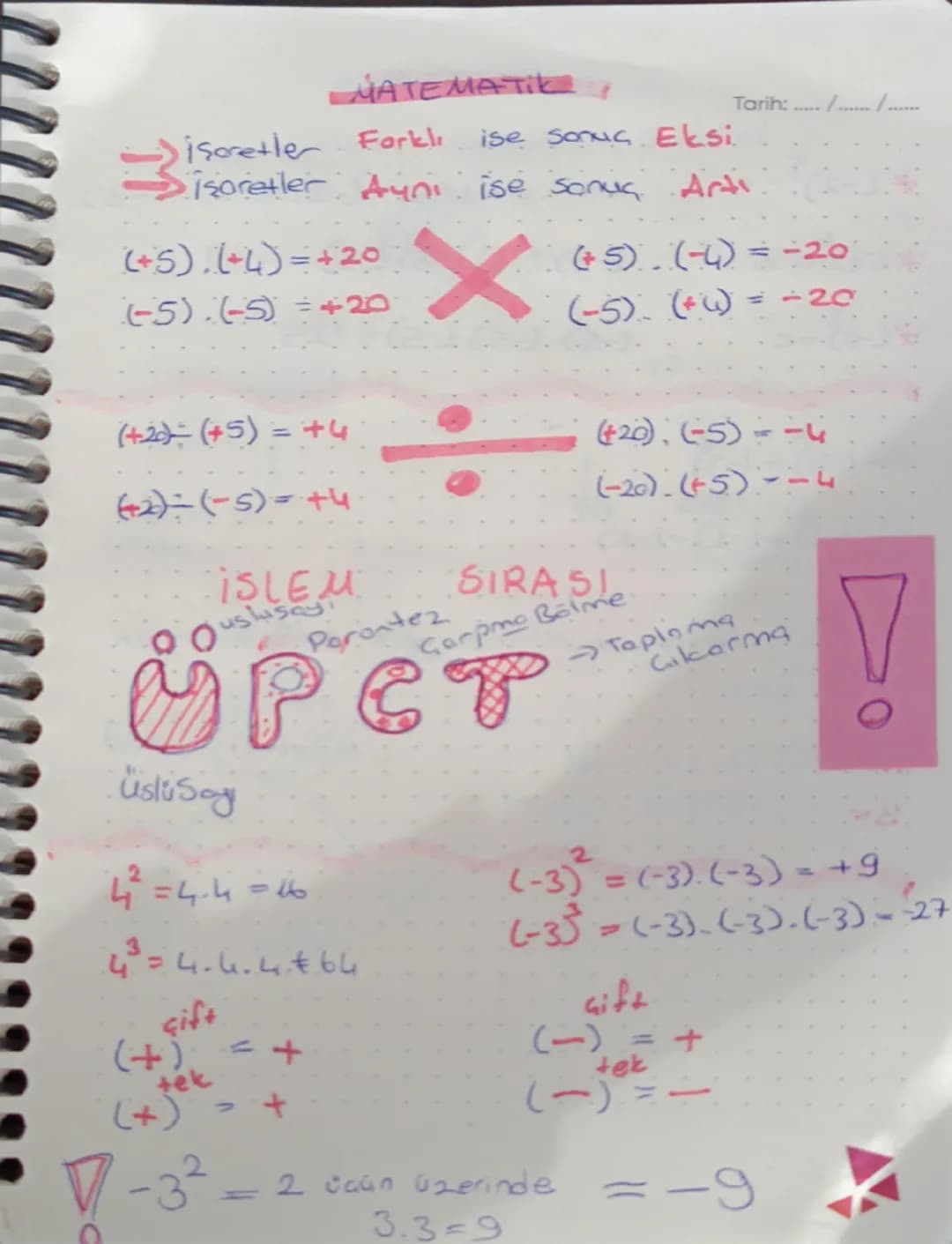 7 sınıf matematik 1 ünite