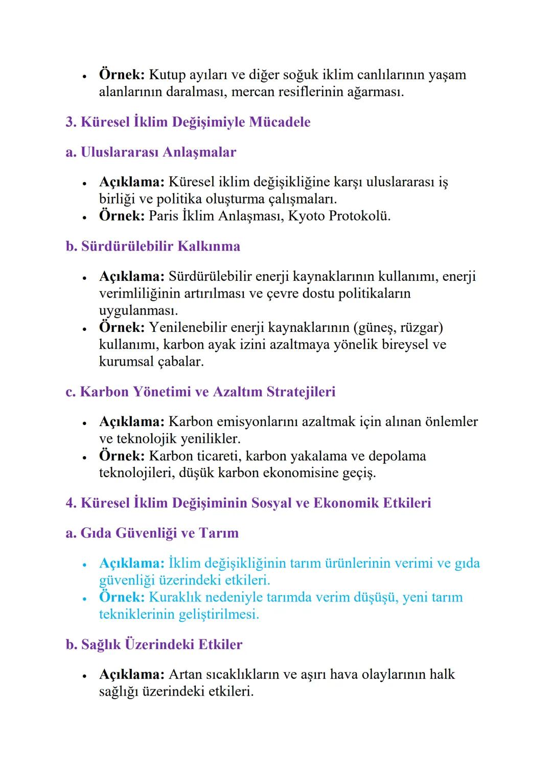KÜRESEL İKLİM DEĞİŞİMİ
1. Küresel İklim Değişiminin Nedenleri
a. Doğal Nedenler
.
.
Açıklama: Volkanik patlamalar, güneş aktivitesindeki
değ