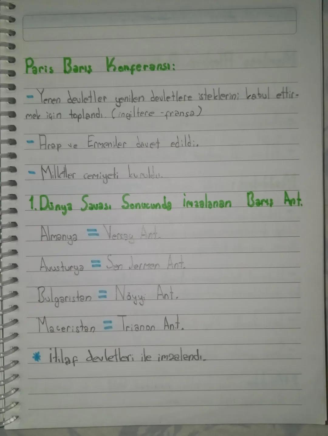 I.DÜNYA SAVAŞI
Genel Nedenleri : Seney: inlalabi sonucu
gecilik yarısı.
yayılan somer-
Fransie ihtilalı sonrası yeyilen milliyet
Özel Nedenl