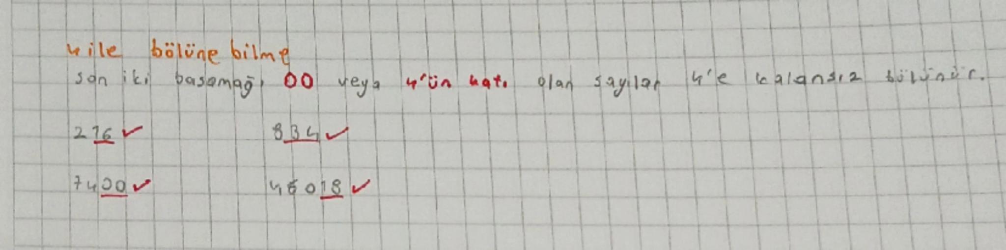 # Bölüne bilme kuralları

2 ile bölüne bilme
Biler basamağı çift say. 10.2.4.6.8) olan sayılar 2'ye kalansız bölünü

örnek:

160
12036

95 x