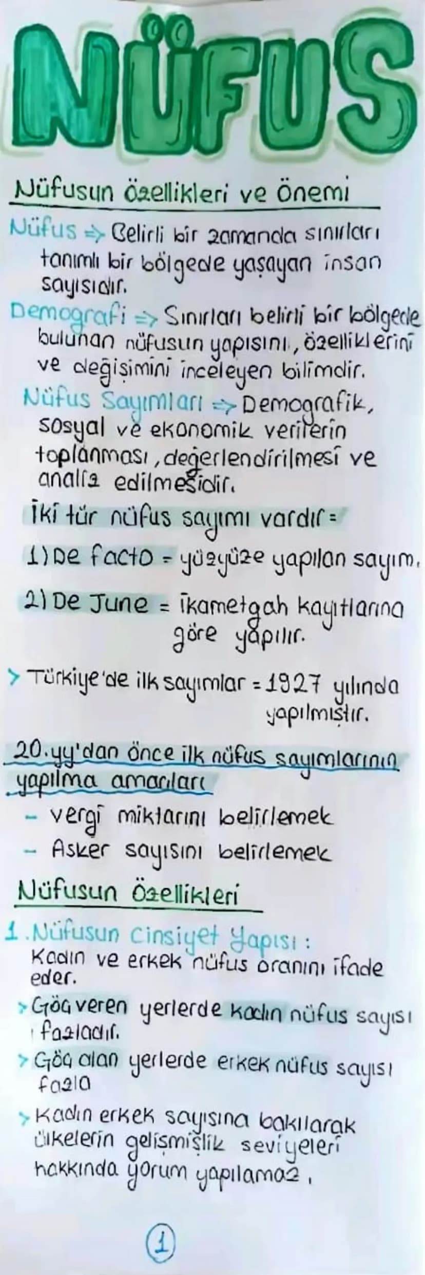 NÜFUS
Nüfusun özellikleri ve önemi
Nüfus => Celirli bir zamanda sınırları
tanımlı bir bölgede yaşayan insan
sayısıdır.
Demografi > Sınırları