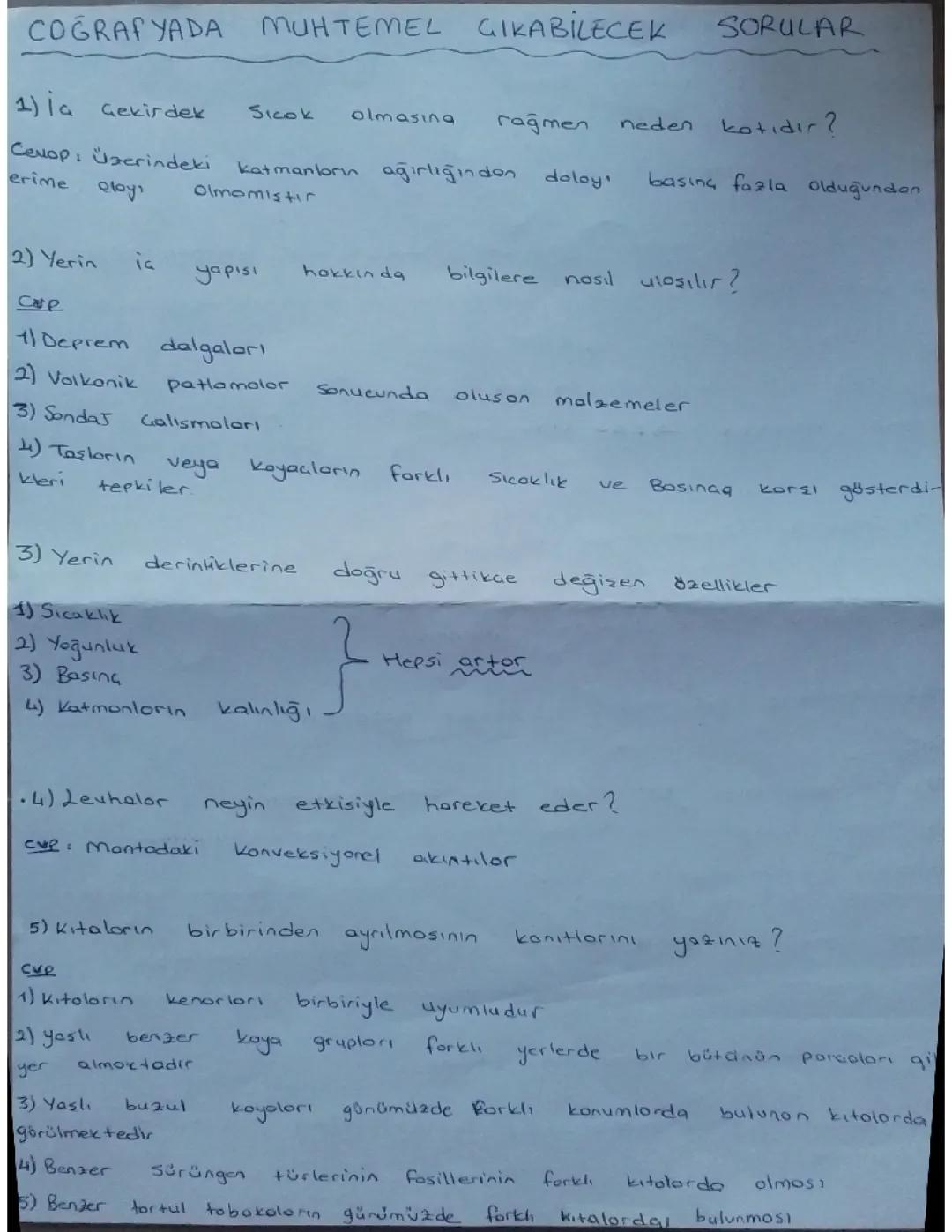 Cogrfaya 1.donem 1.yazili 10.sinjf