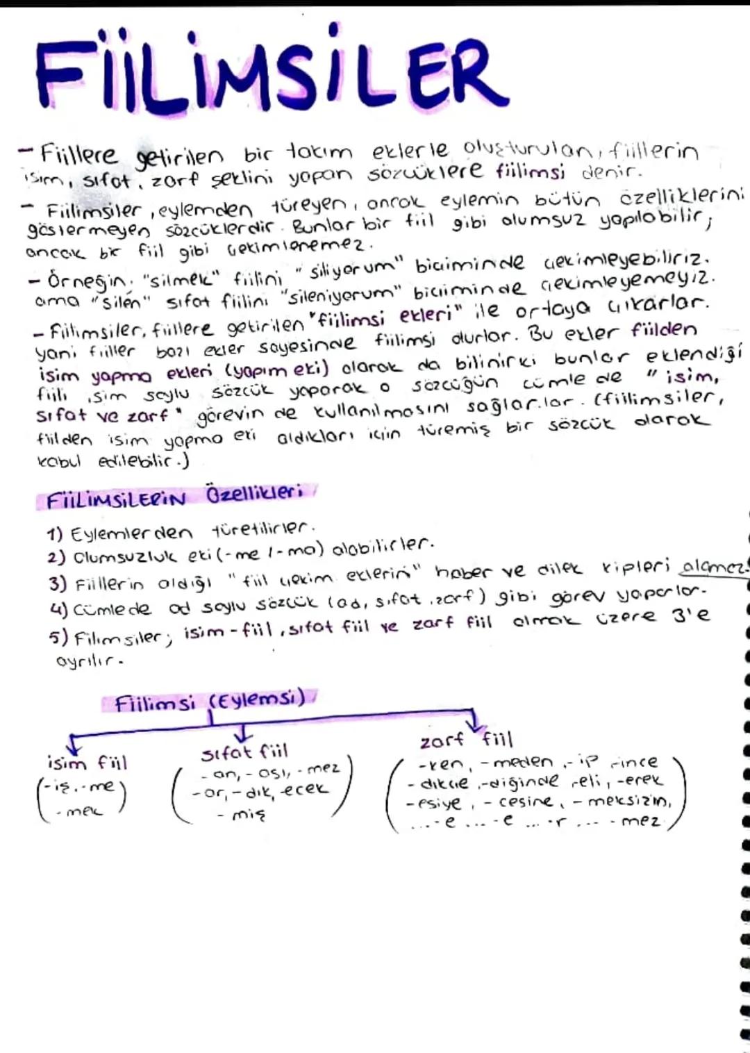# FIILIMSİLER

-Fiillere getirilen bir takım eklerle oluşturulan, filllerin
Sim, sifot, zorf şeklini yopan sözüklere fiilimsi denir.
- Filli