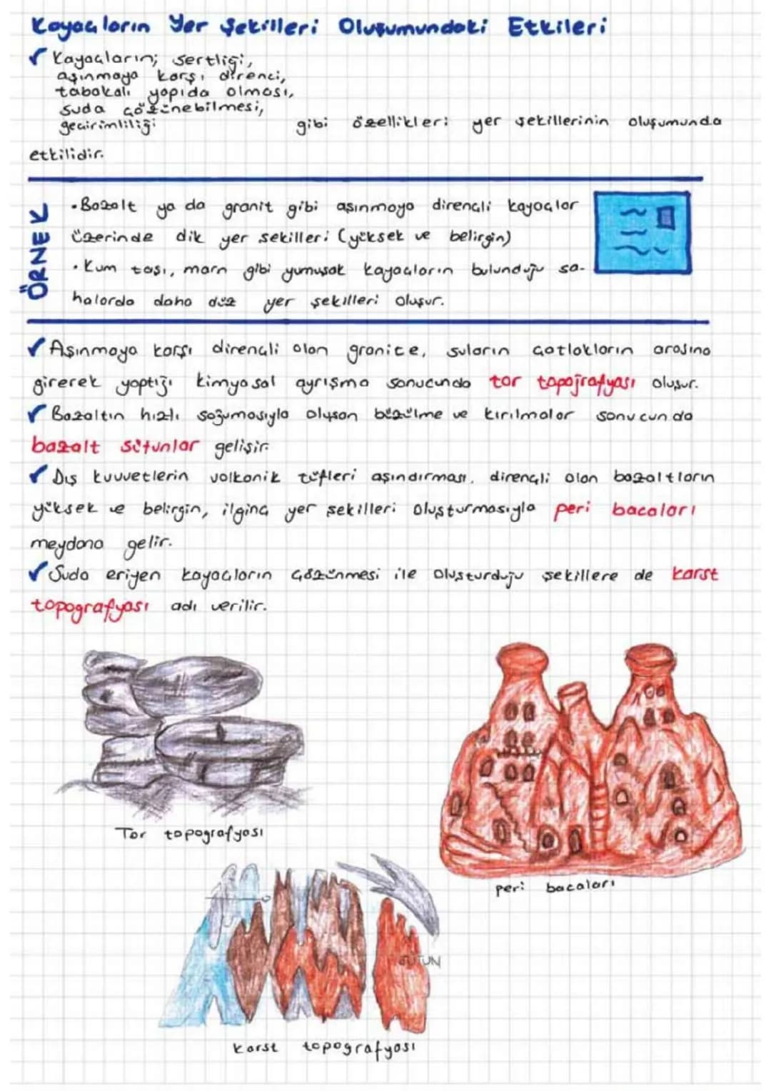 KAYAGLAR ve YER SEKİLLERİ
Kayaçlar
Bir veyo
birden fazla mineralin doğal olarak bir araya gelme.
Siyle oluşan sert kütlelere kayaçı denir.
✔