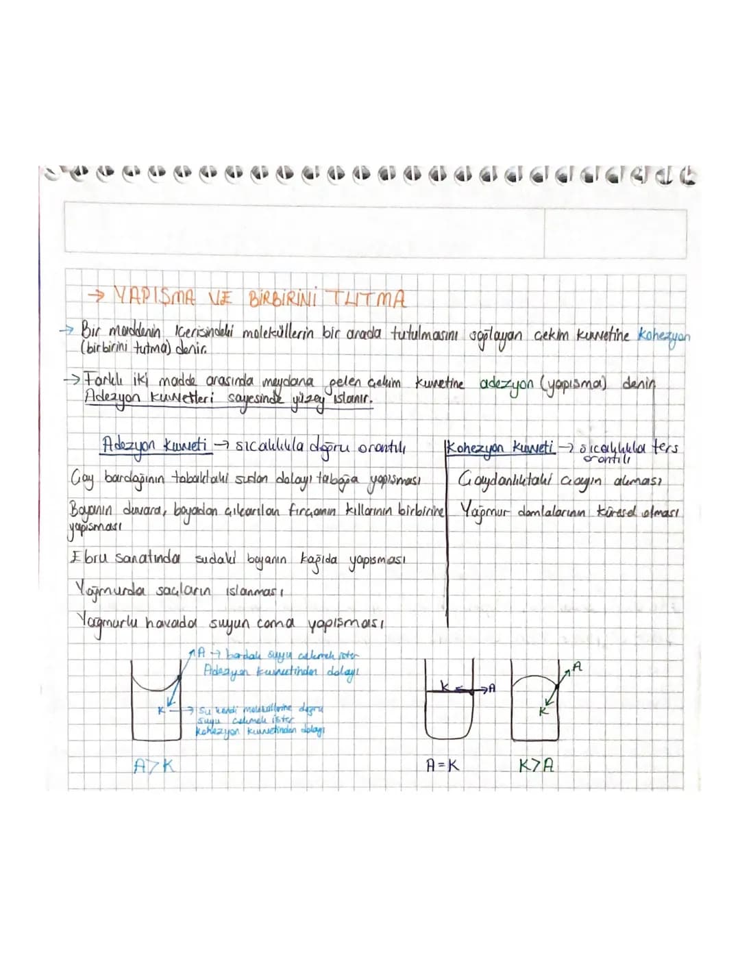 DİKKAT Y Suyun sıcaklığı O'C'den thic
ye
Kadar yükselirken hacmi
azalır. Dolayısıyla sizkitlesi artar. thc de yoğunluğu max. değerini
alir v