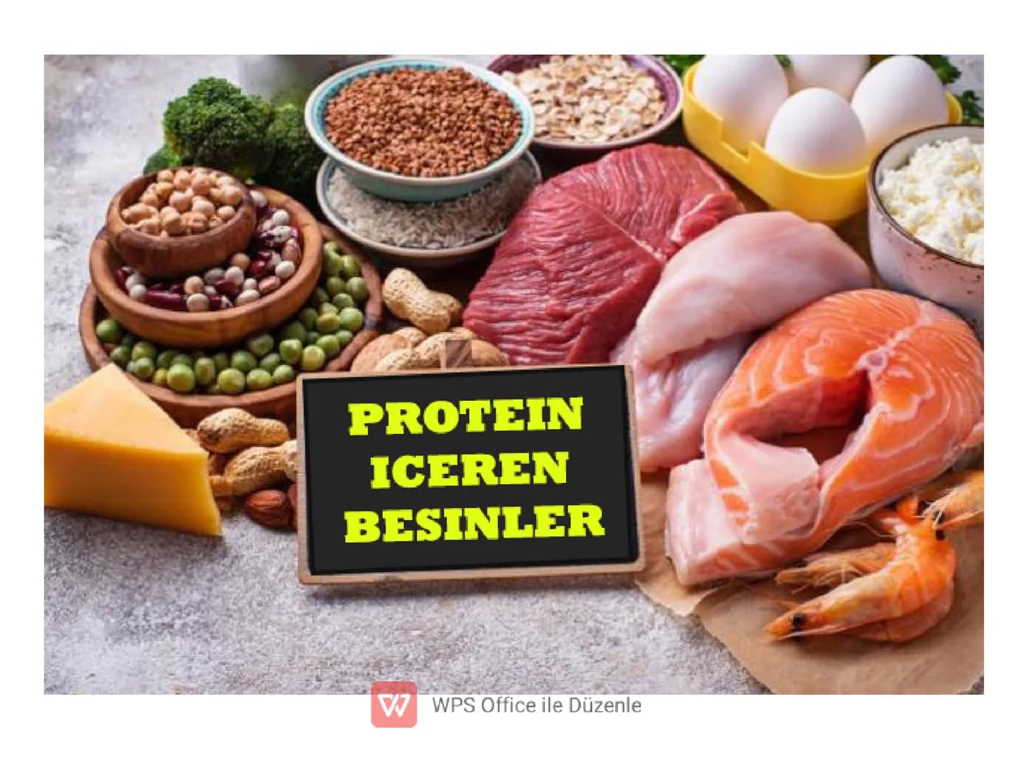 PROTEIN
ICEREN
BESINLER
WWPS Office ile Düzenle 3) PROTEİNLER
✓ Canlıların yapısında en fazla bulunan organik moleküldür.
✔ Yapısında C, H, 