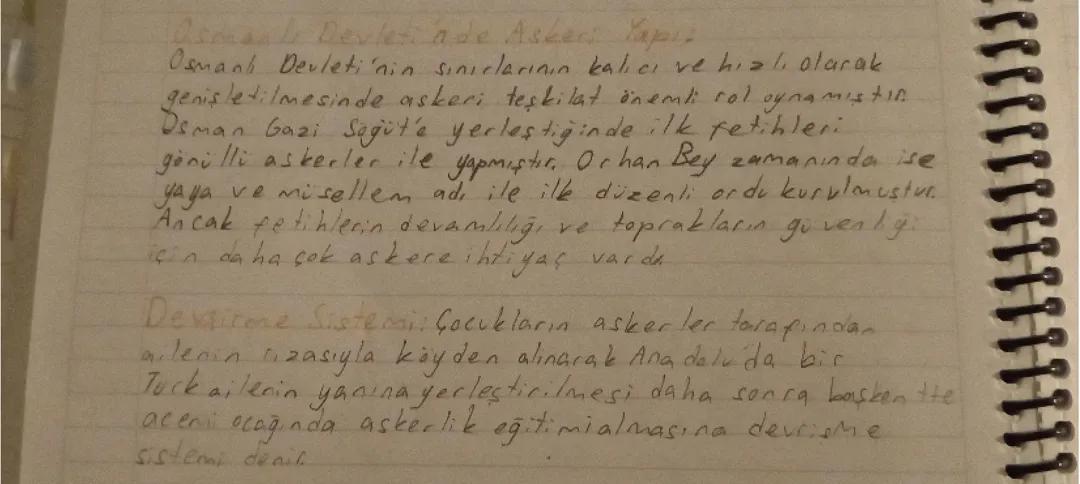 Osmanlı Devletinde Askeri Yapı/Devşirme Sistemi