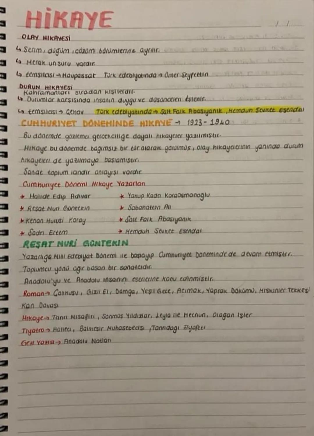 HİKAYE
OLAY HIKAYESİ
4 Serim, dugom cozom bölümlerine aynılır.
↳ Merak unsuru vardır.
T
↳ temsilcisi Haupassat Türk edebiyatında Omer Seyfet