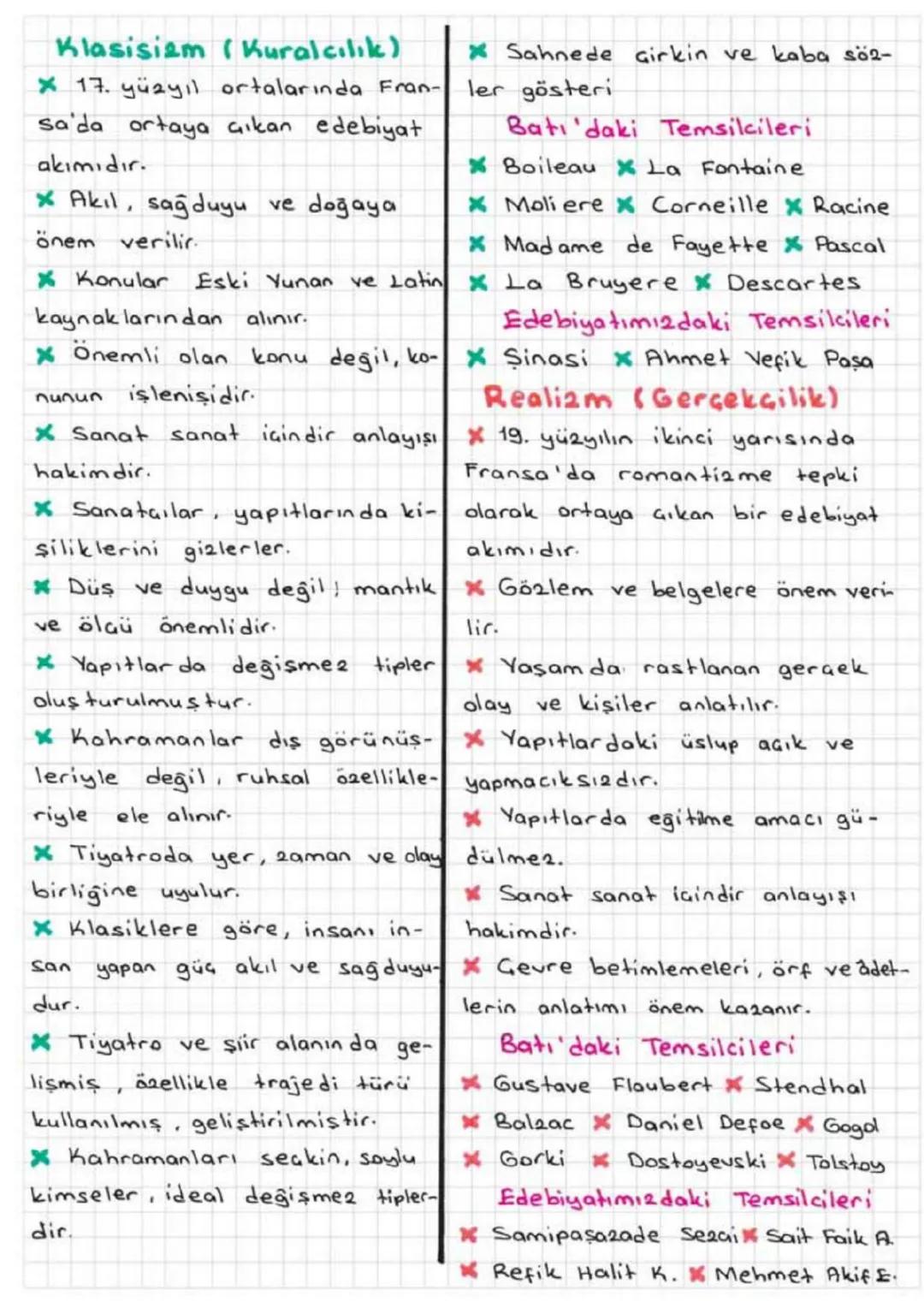 EDEBI AKIMLAR
Edebiyat, resim, müzik, heykel gibi değişik sanat dalla-
rıyla ilgili olarak ortaya çıkan, belirli bir görüş ve anlayışı
ifade