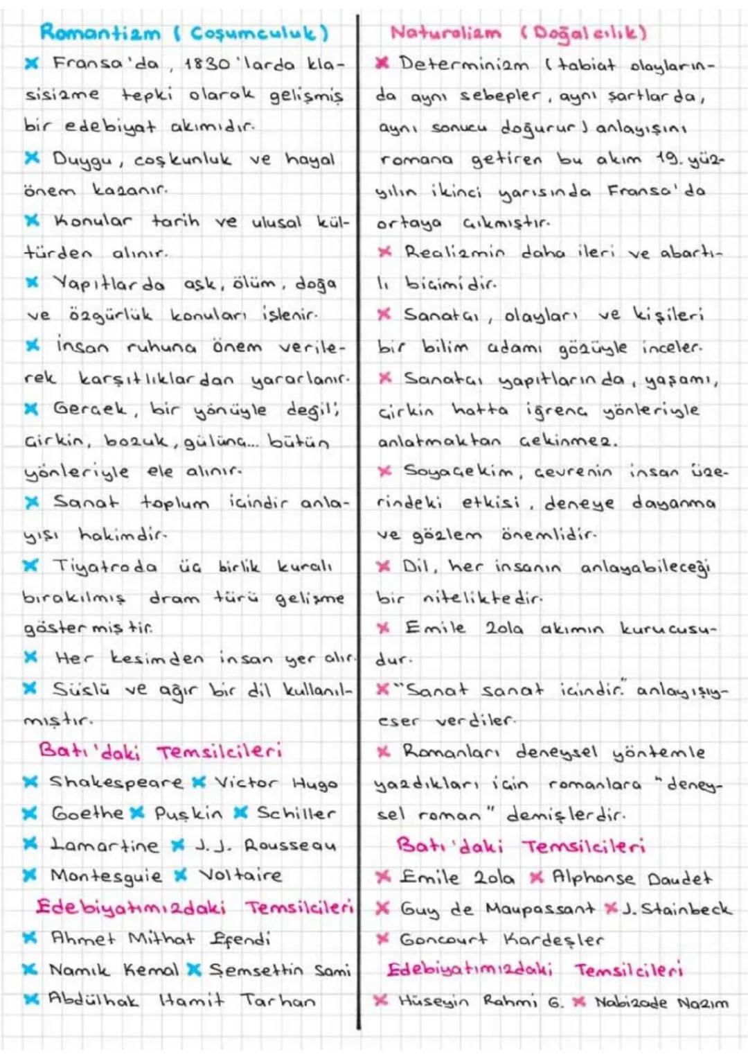 EDEBI AKIMLAR
Edebiyat, resim, müzik, heykel gibi değişik sanat dalla-
rıyla ilgili olarak ortaya çıkan, belirli bir görüş ve anlayışı
ifade