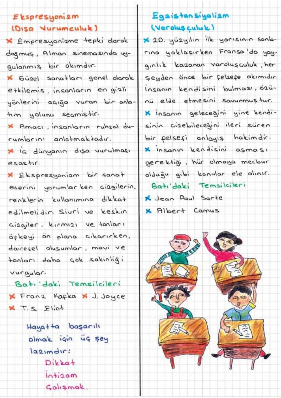 EDEBI AKIMLAR
Edebiyat, resim, müzik, heykel gibi değişik sanat dalla-
rıyla ilgili olarak ortaya çıkan, belirli bir görüş ve anlayışı
ifade