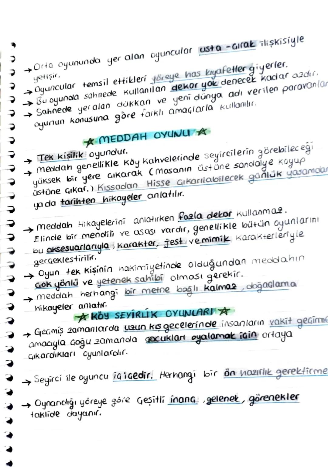 כ
>
ว
ว
ว
ว
Geleneksel Türk Tiyatrosunun Genel Özellikleri
Kökeni eski inana ve geleneklere dayanır.
→ Şarkı, dans ve söz oyunlarına dayanan