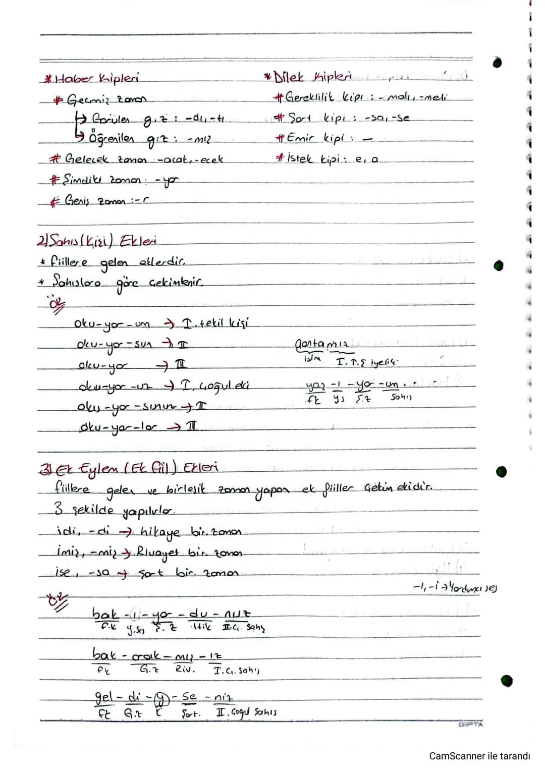 EKLER
Yapım Ekleri
1) isimder isim 4.E.
2) isimder fiil Y.E.
3) fillder fill Y.E.
4) fill den isim 4.E.
5) fillimsi elcleri (isin-fill
Sifat