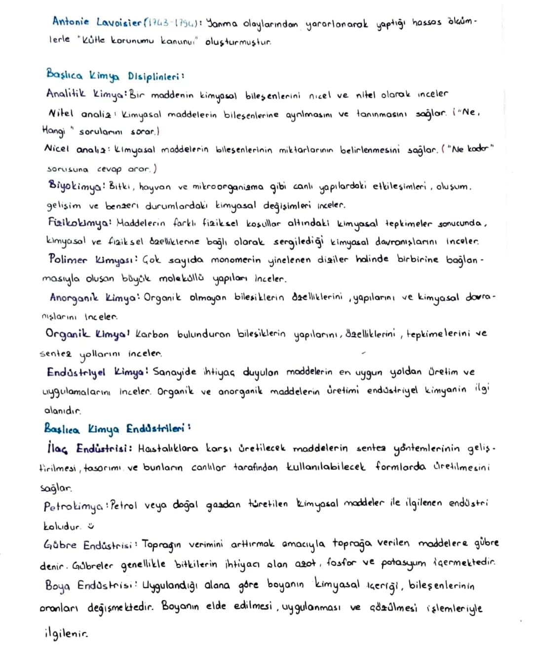 = Kimya Bilimi =
Simya (alsimi): Eski çağlarda değersiz metalleri altına çevirmek için veya içildiğinde
Blümsüzlük veren bir ıksır yapmak gi