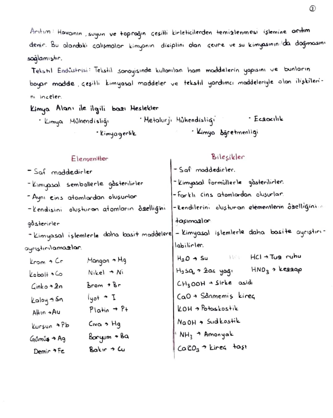 = Kimya Bilimi =
Simya (alsimi): Eski çağlarda değersiz metalleri altına çevirmek için veya içildiğinde
Blümsüzlük veren bir ıksır yapmak gi