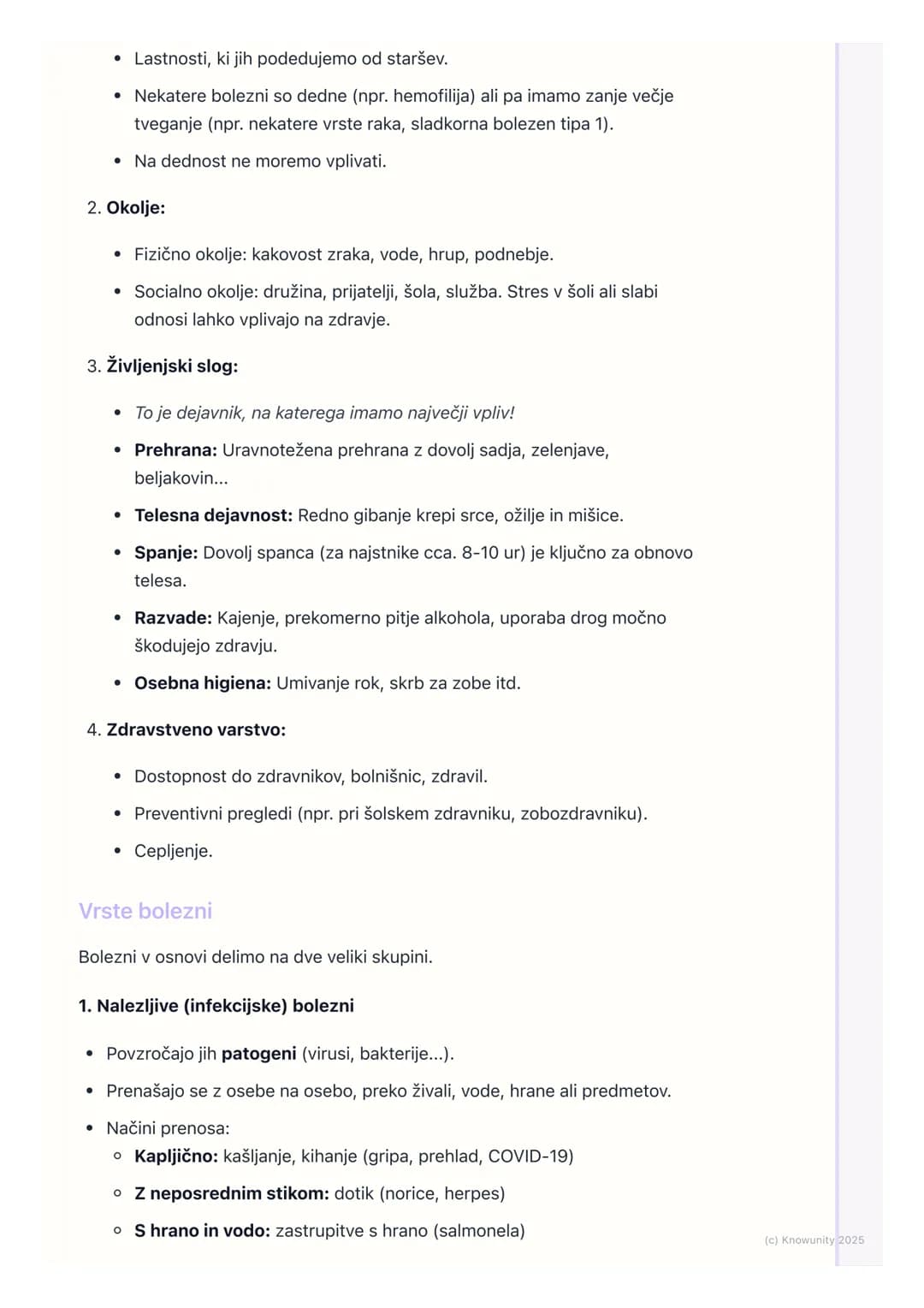 # Zdravje in bolezen

## Opredelitev zdravja in bolezni

Zdravje ni samo odsotnost bolezni. Po definiciji Svetovne zdravstvene
organizacije 
